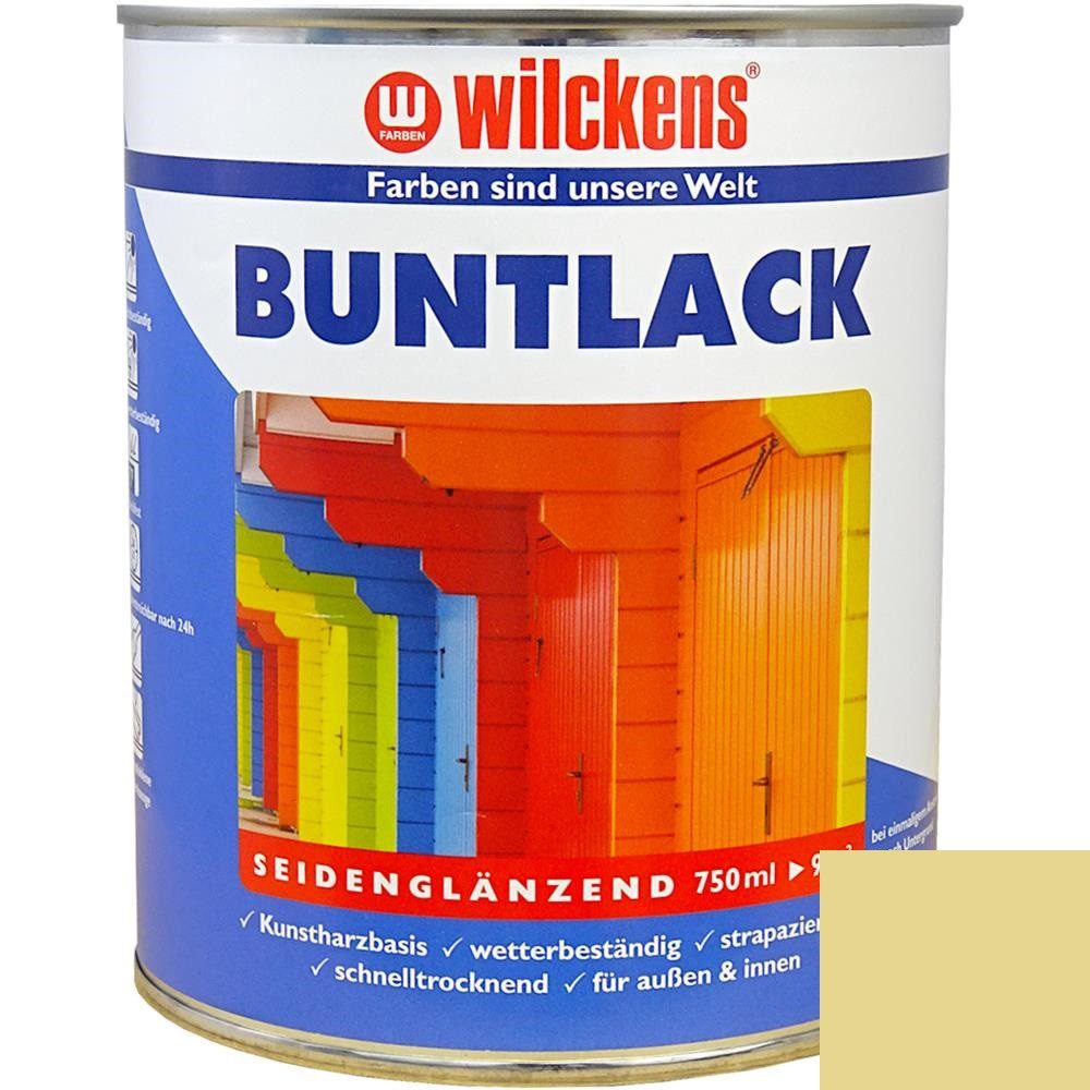 Thumbnail - Wilckens Farben Kunstharzlack Buntlack, seidenglänzend, Hellelfenbein RAL 1015, 750 ml