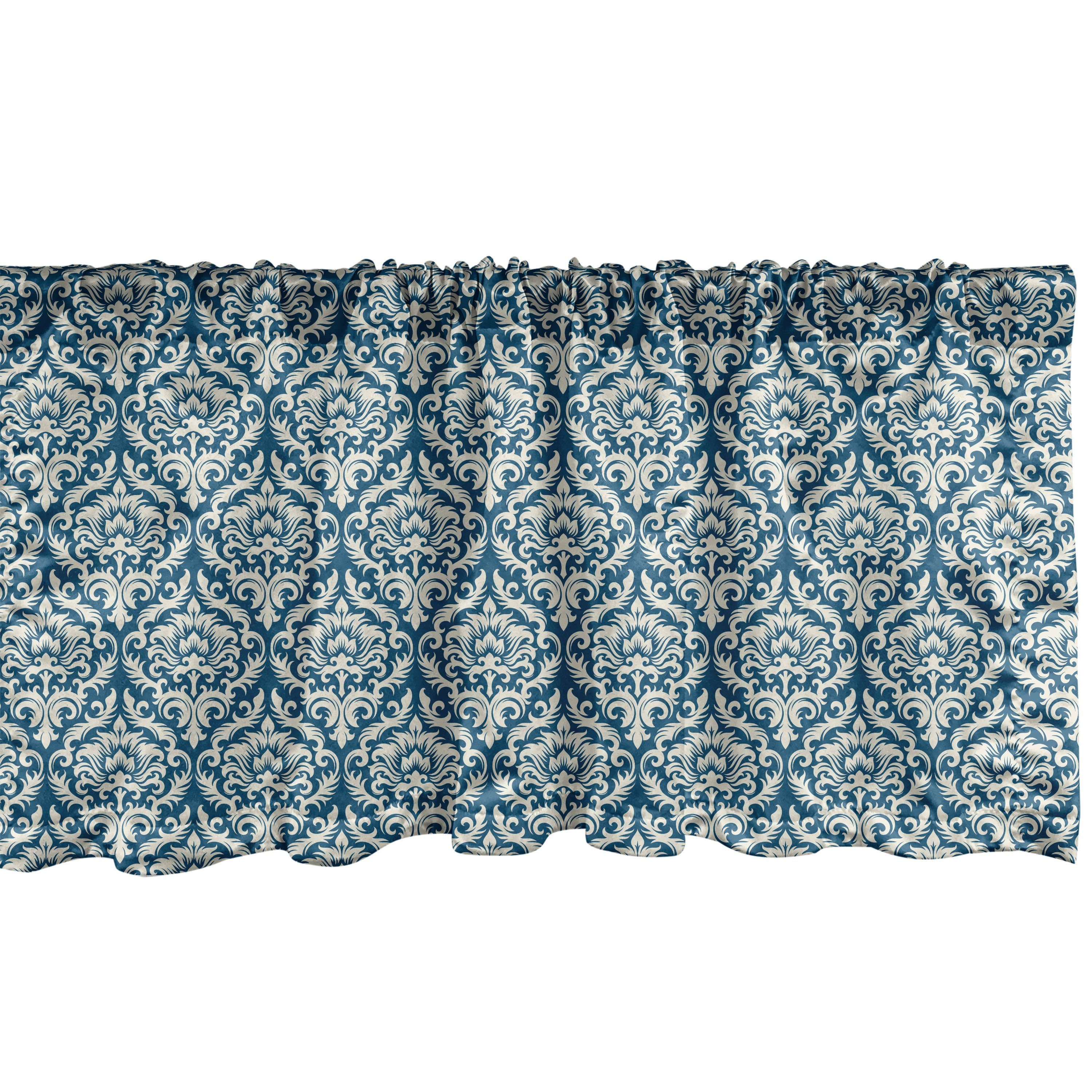 Scheibengardine Vorhang Volant für Küche Schlafzimmer Dekor mit Stangentasche, Abakuhaus, Microfaser, viktorianisch Retro Französisch Mode