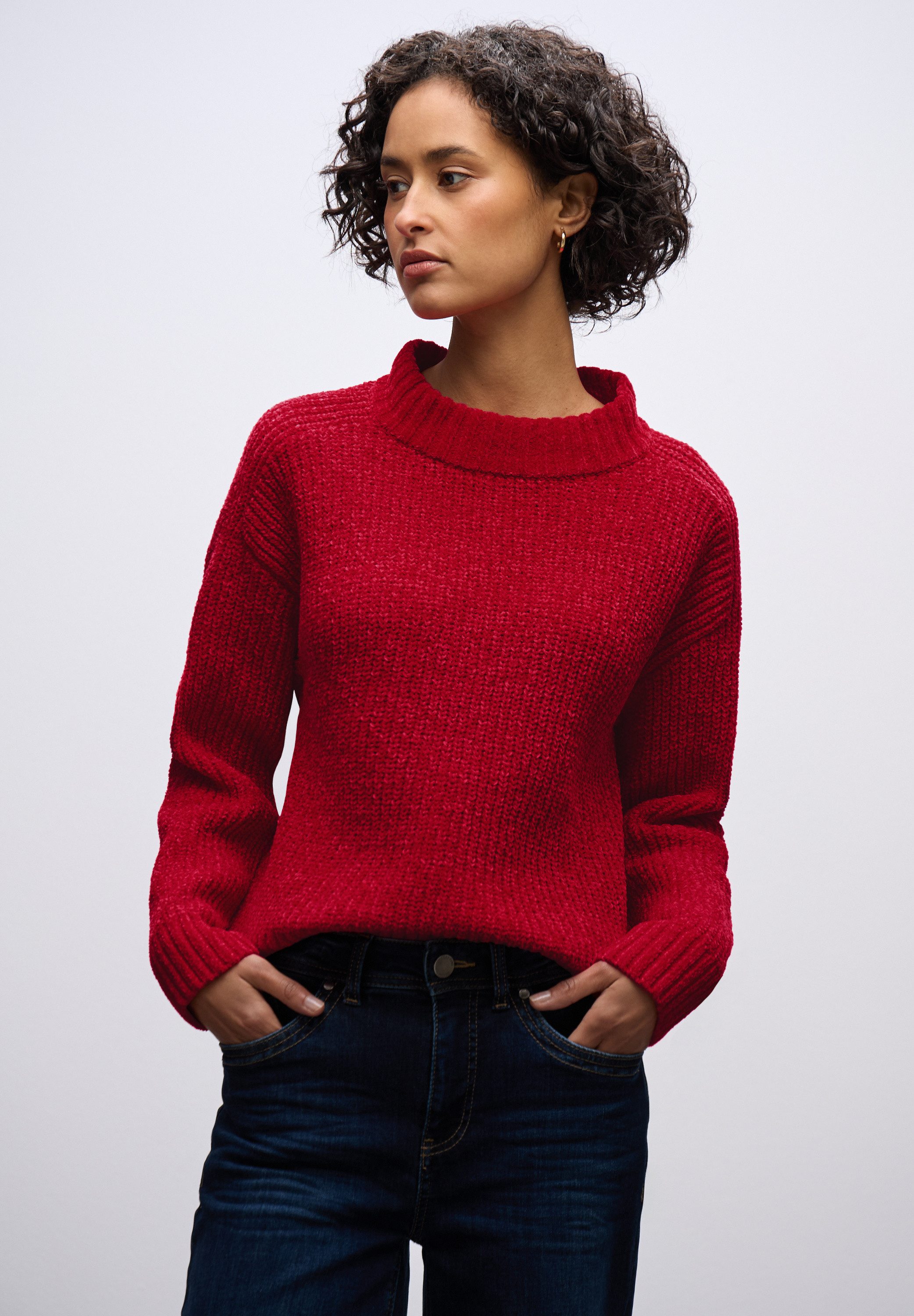 STREET ONE Strickpullover mit Rippbündchen günstig online kaufen