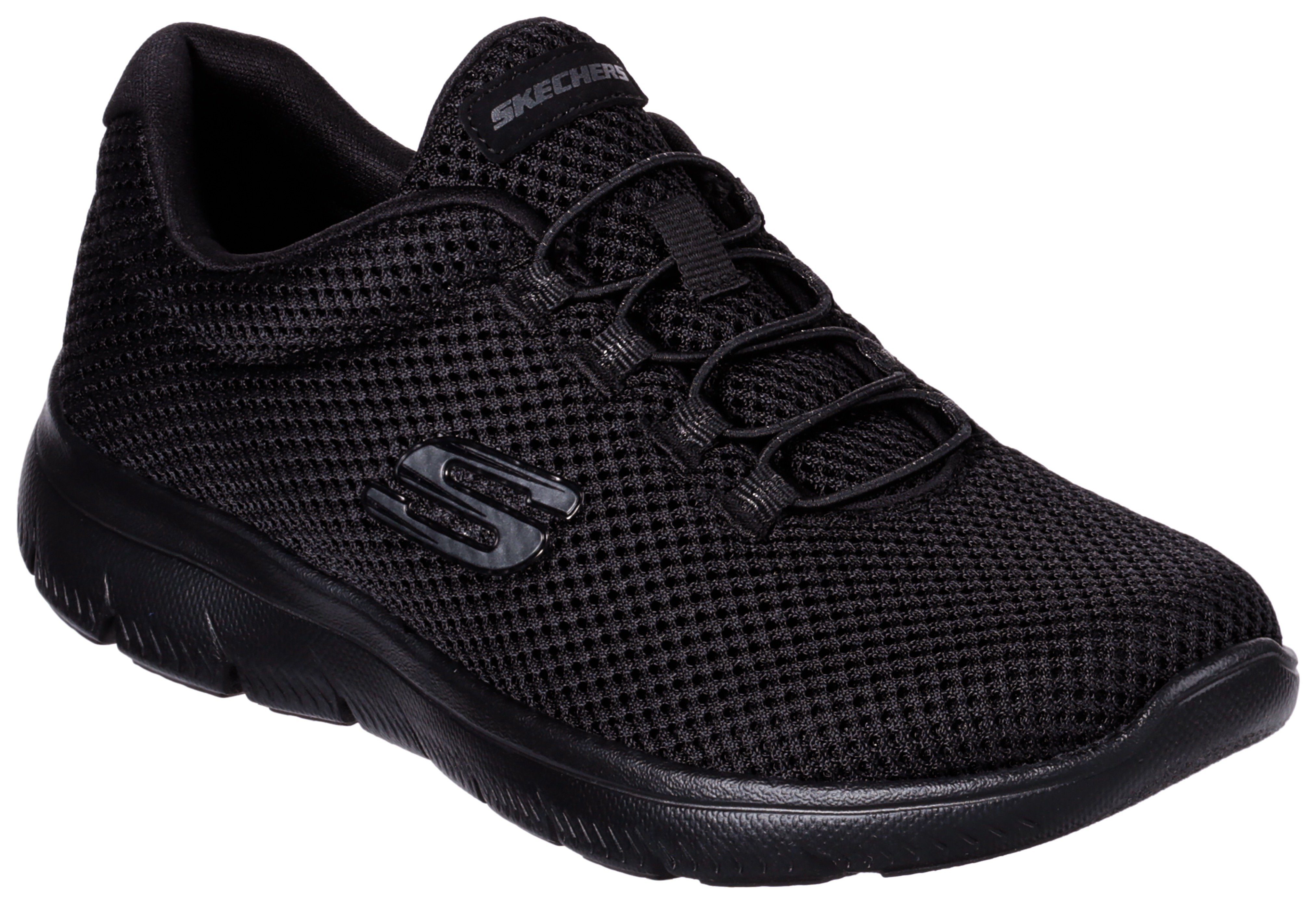 Skechers SUMMITS schwarz Innensohle komfortabler Sneaker mit Slip-On