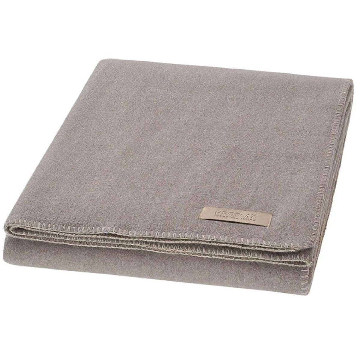 Wohndecke Proflax Decke Fleece Stone (160x200cm), PAD
