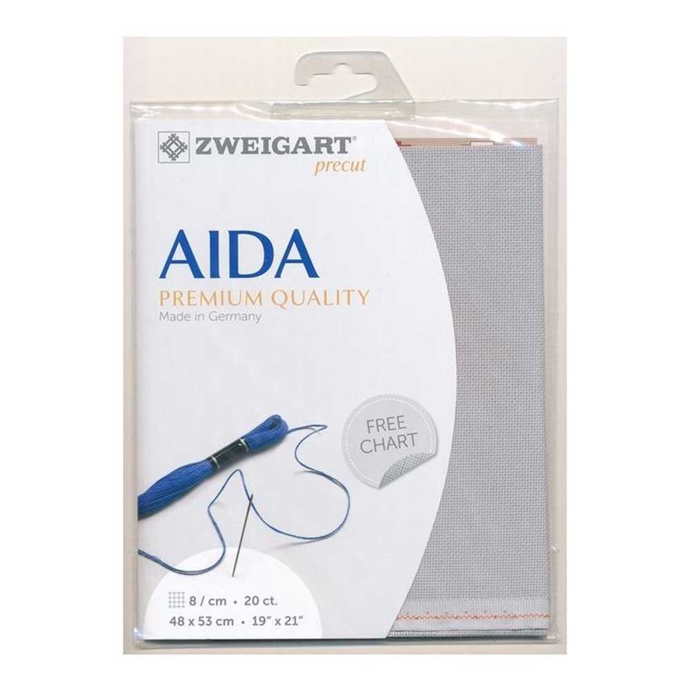 Zweigart Kreativset AIDA Zweigart Precute 20 ct. Extra Fein-Aida 3326 Farbe 705 perlgrau, (embroidery kit by Marussia)