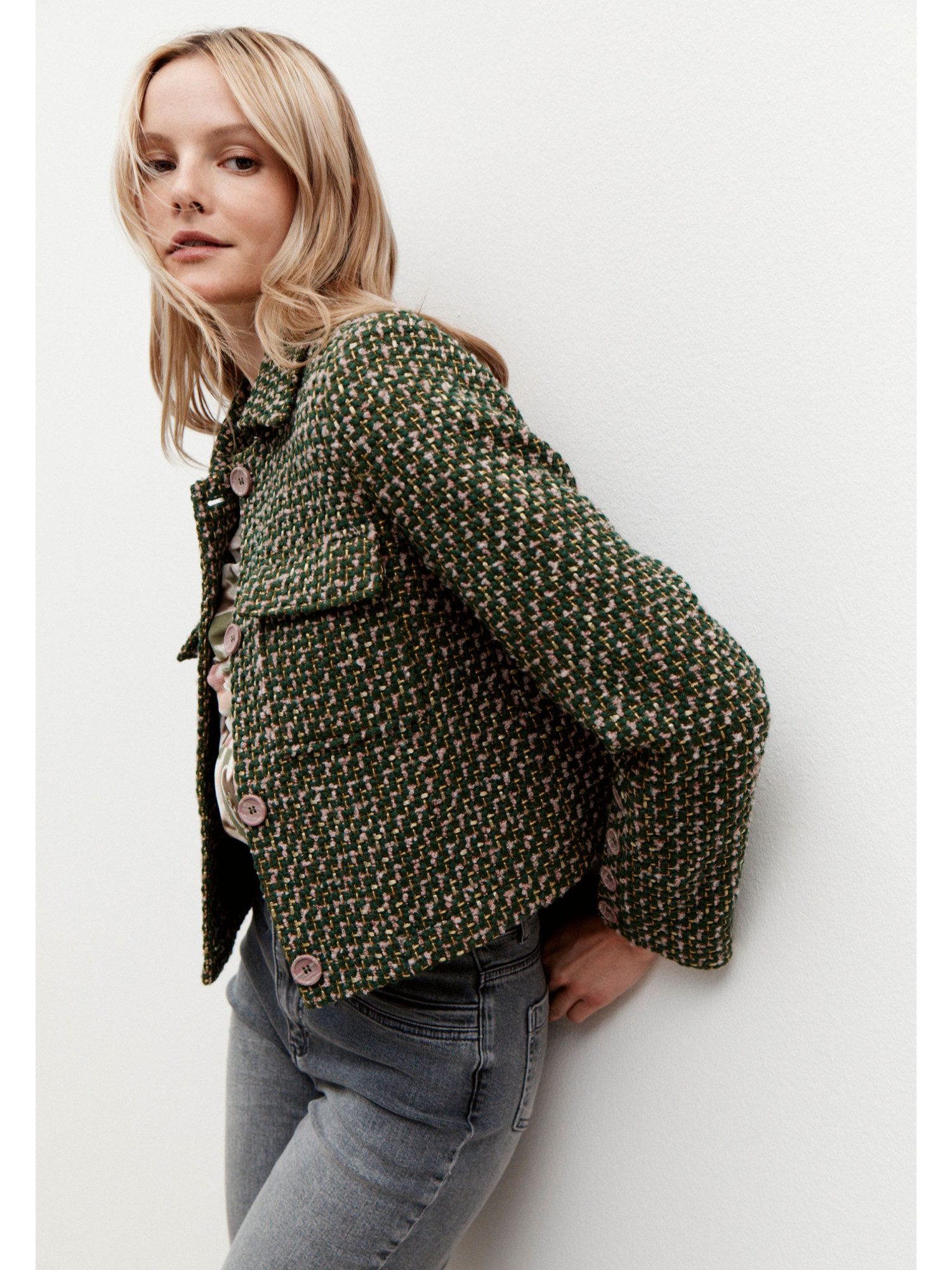 MORE&MORE Kurzblazer Kurzblazer, Bouclé günstig online kaufen