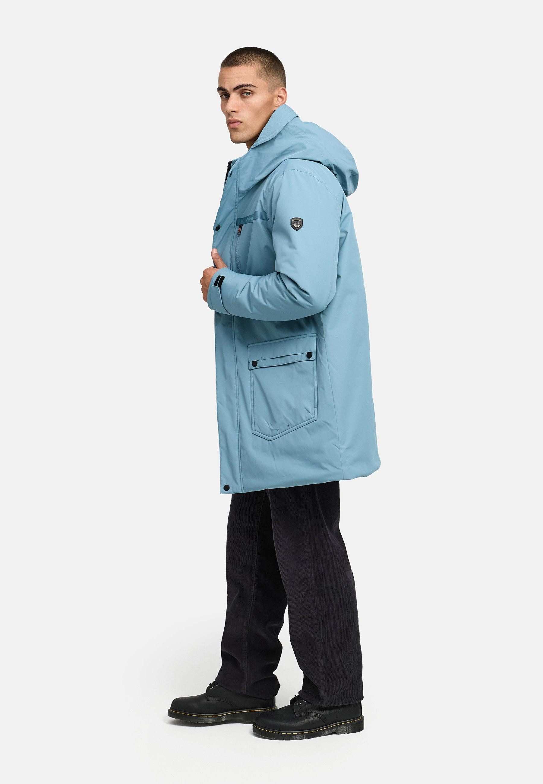 Stone Harbour Wintermantel Netaan XX Herren Kurzmantel mit kuscheliger Kapuze