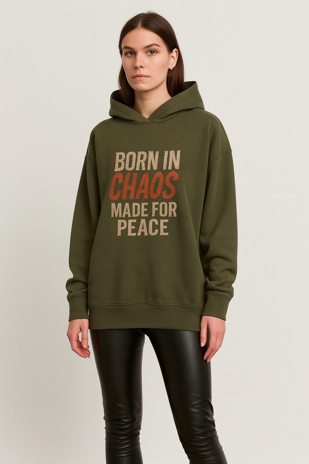 ILAY Lit Hoodie BORN IN CHAOS- Oversized Streetwear Hoodie