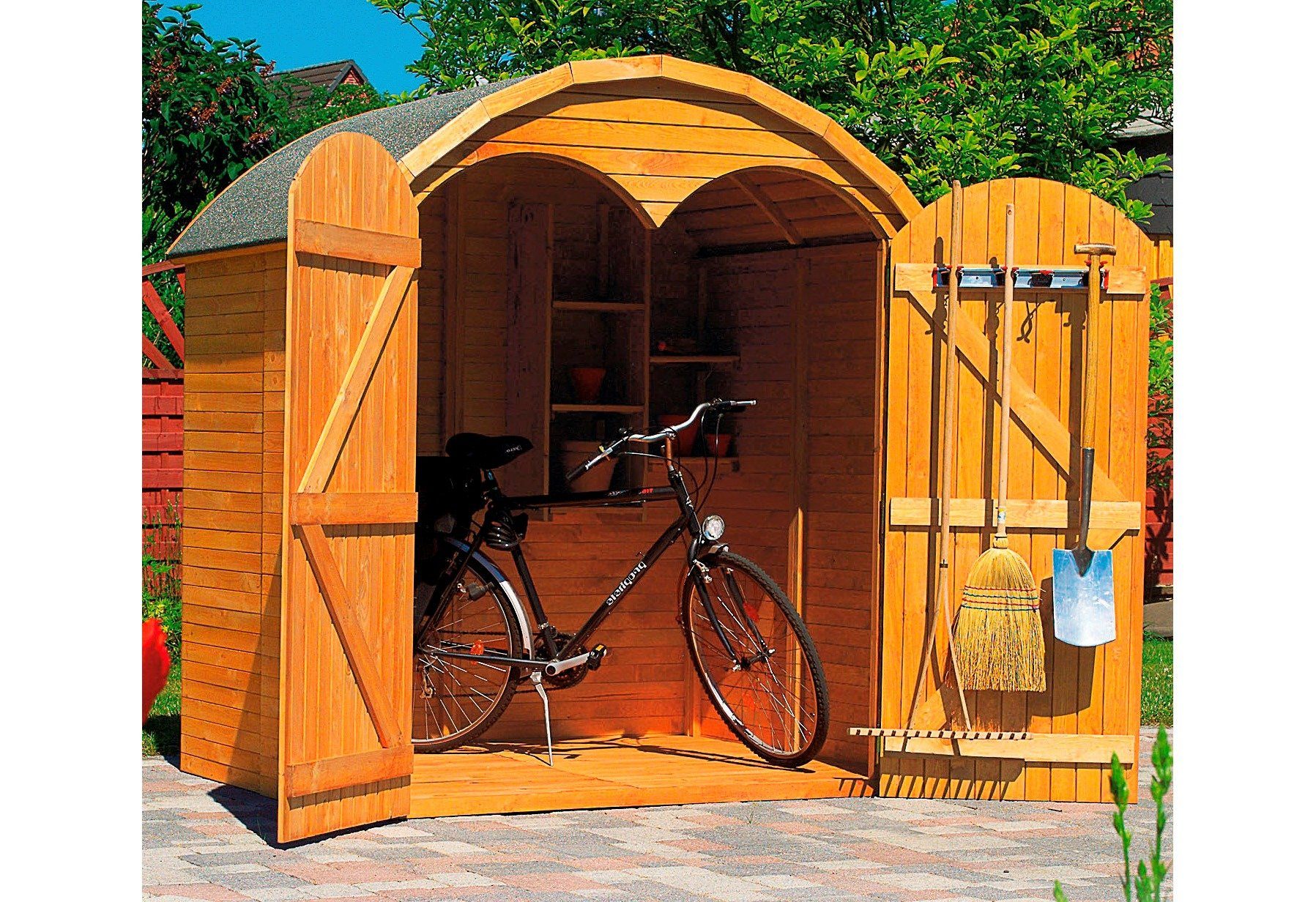 promadino Garten-Geräteschrank Roma maxi, BxT: 194x148 cm