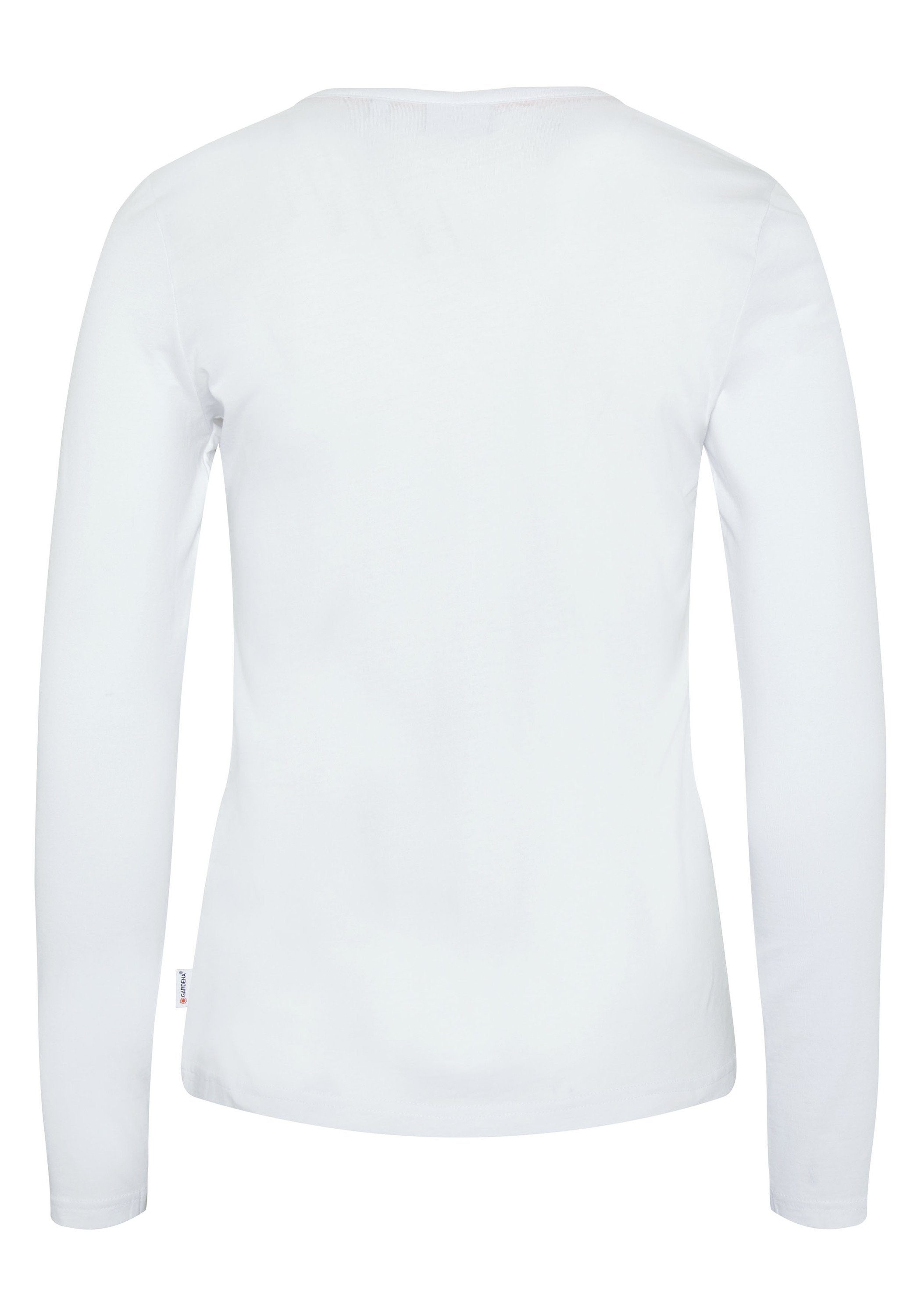 GARDENA Langarmshirt im Henley-Stil mit V-Neck günstig online kaufen