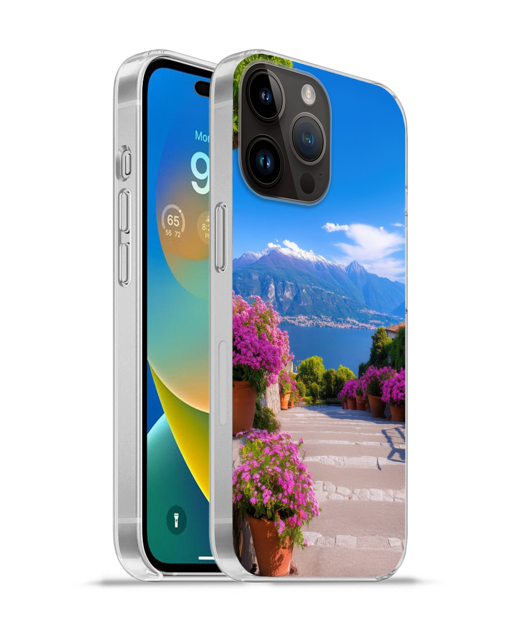 MuchoWow Handyhülle für Apple iPhone 14 Pro Comer See - Italien - Landschaft, Smartphone-Bumper, Print, Handy Schutzhülle Dünn