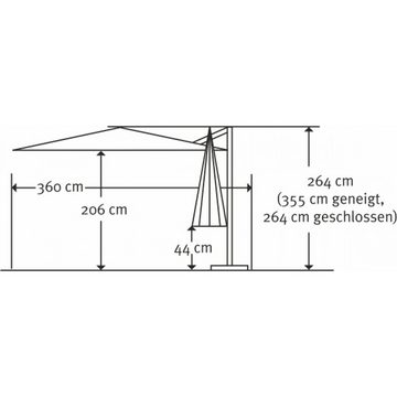 Schneider Schirme Sonnenschirm Schneider Schirme Rhodos Twist Woody Sonnenschirm 300 x 300 cm in 2