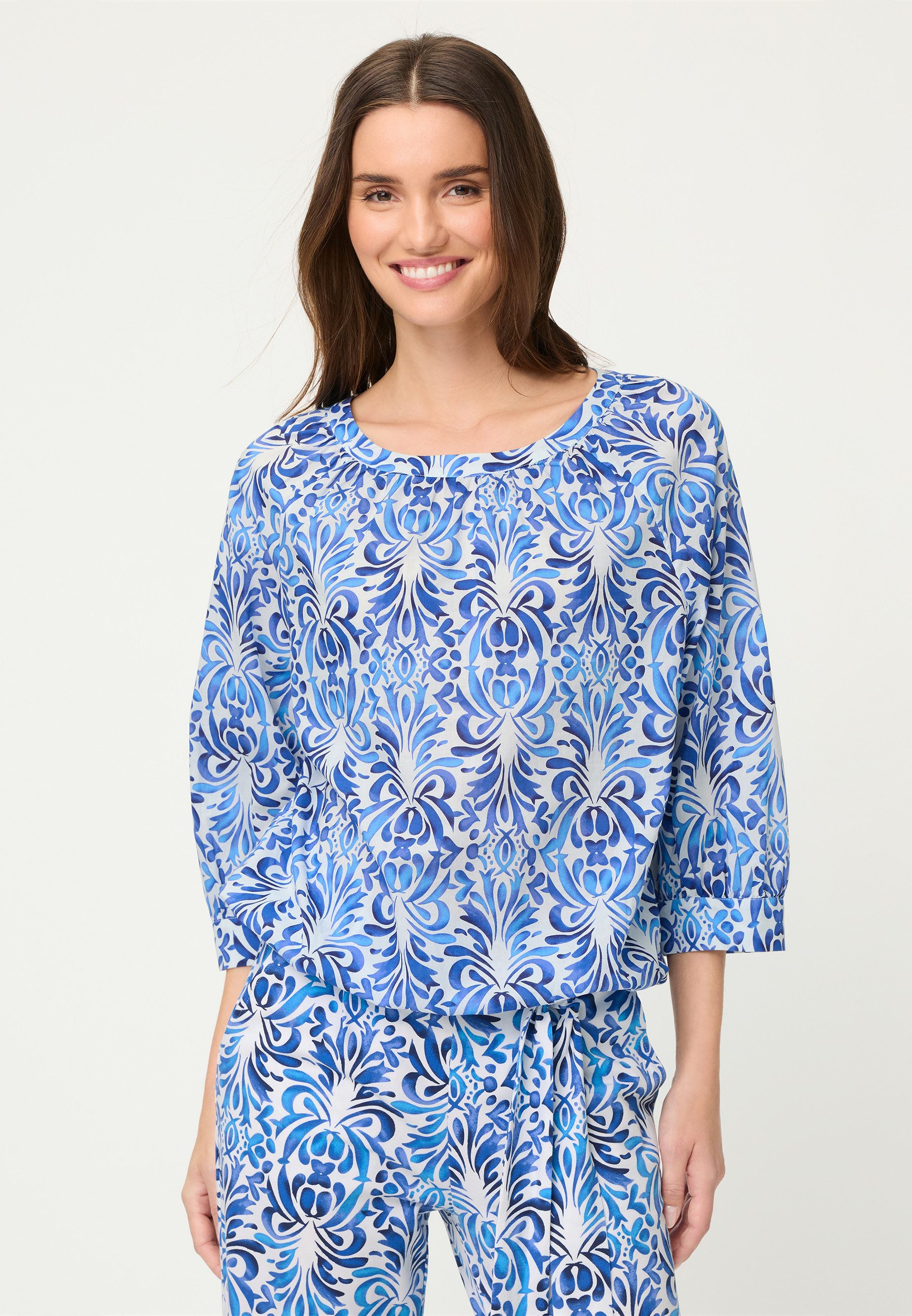 Olsen Hemdbluse mit Allover-Dessin