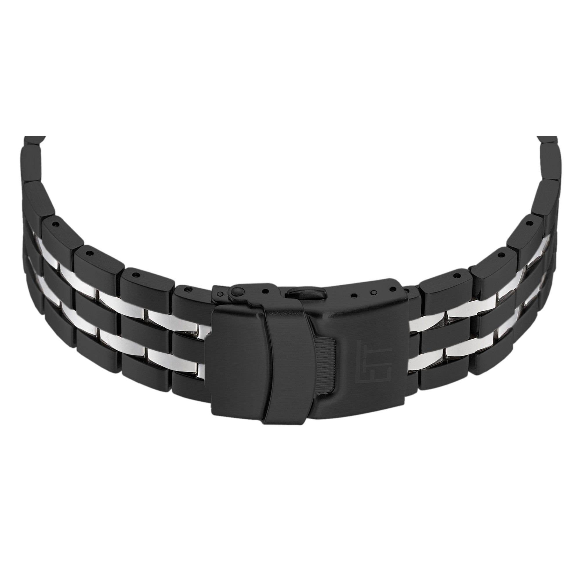 ETT Funk-Multifunktionsuhr Professional WorldTimer EGS-11568-21M, Armbanduhr, Solar, Herrenuhr, Edelstahlarmband, analog, digital, Tag