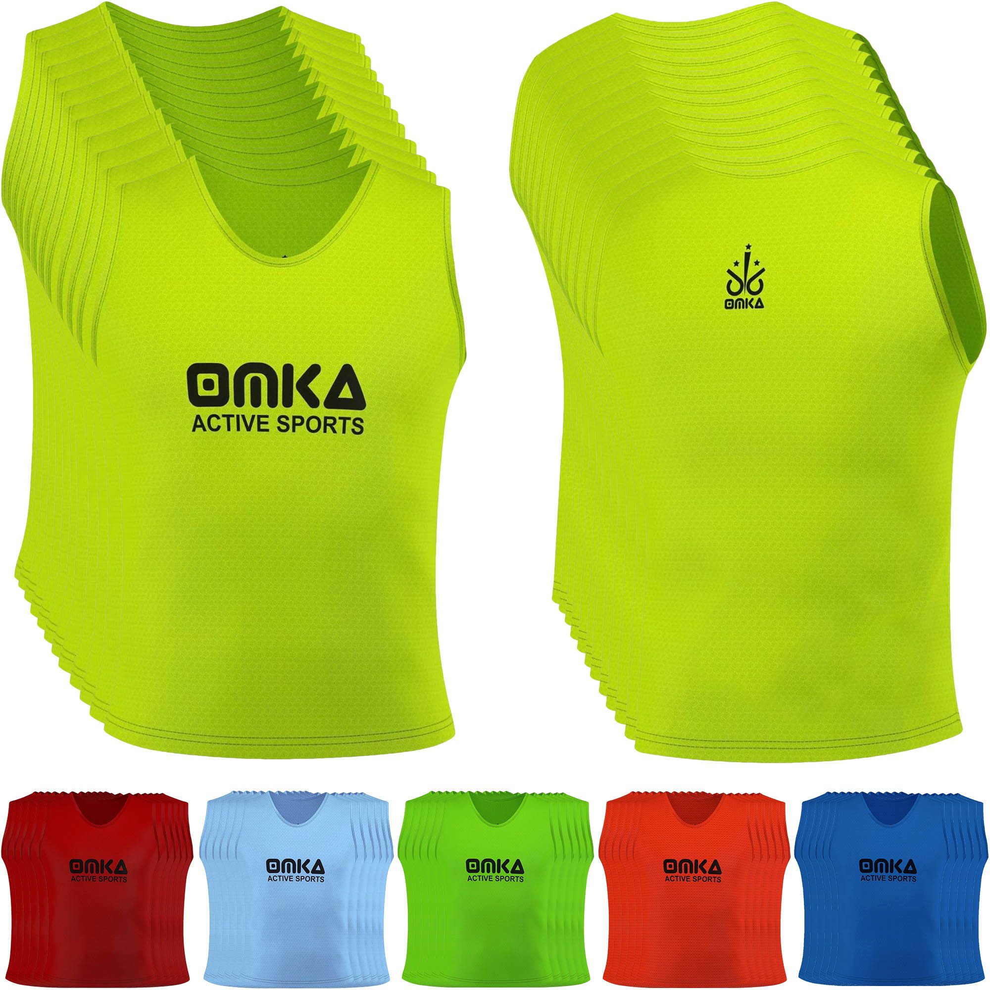 OMKA Trainingsleibchen Bib-OK001x12 (Spar-Set, 12er-Pack) 12x OMKA Fußball Leibchen Trainingsleibchen