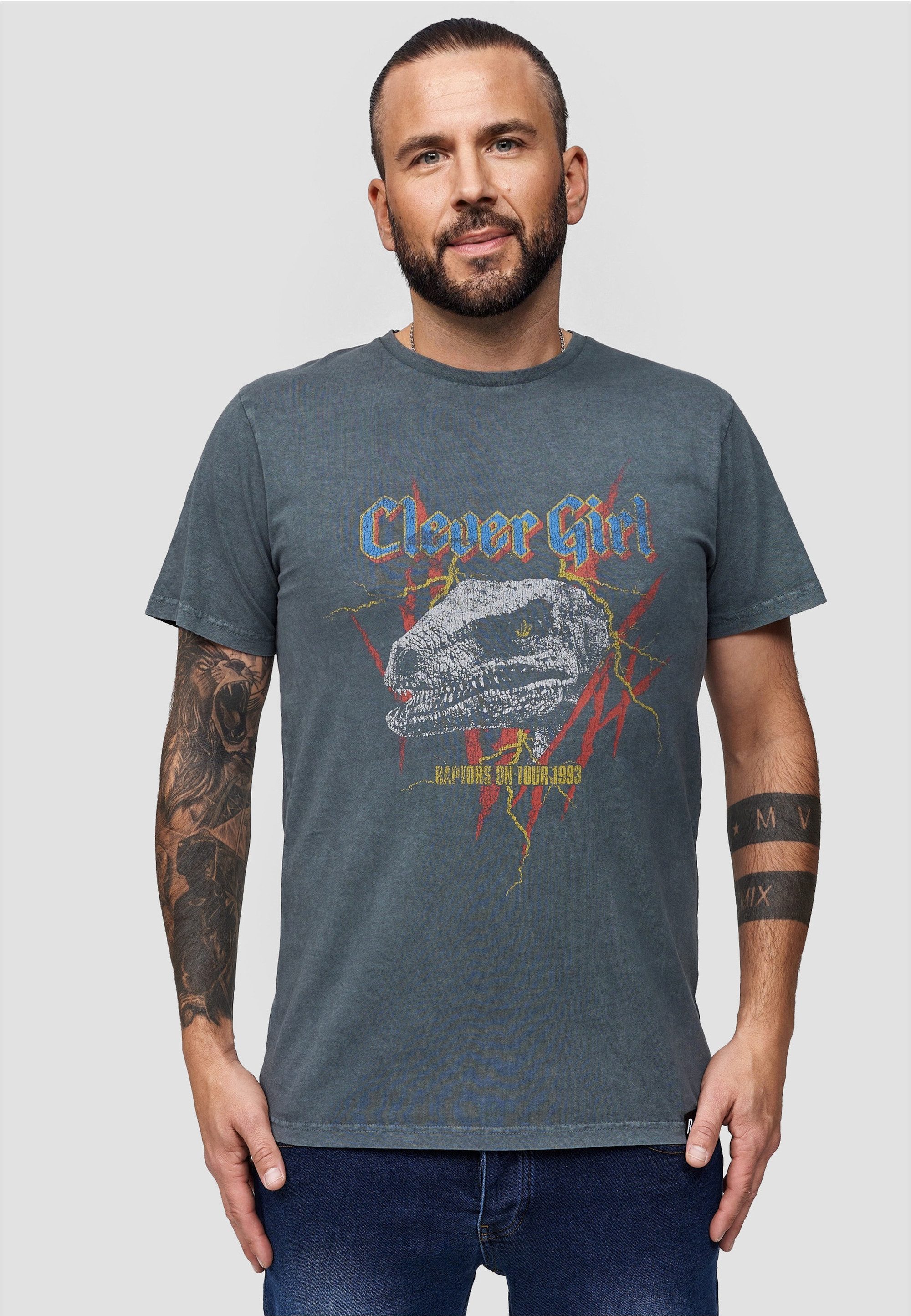 Recovered T-Shirt Jurassic Park T-Rex Rock im zeitlosen Design