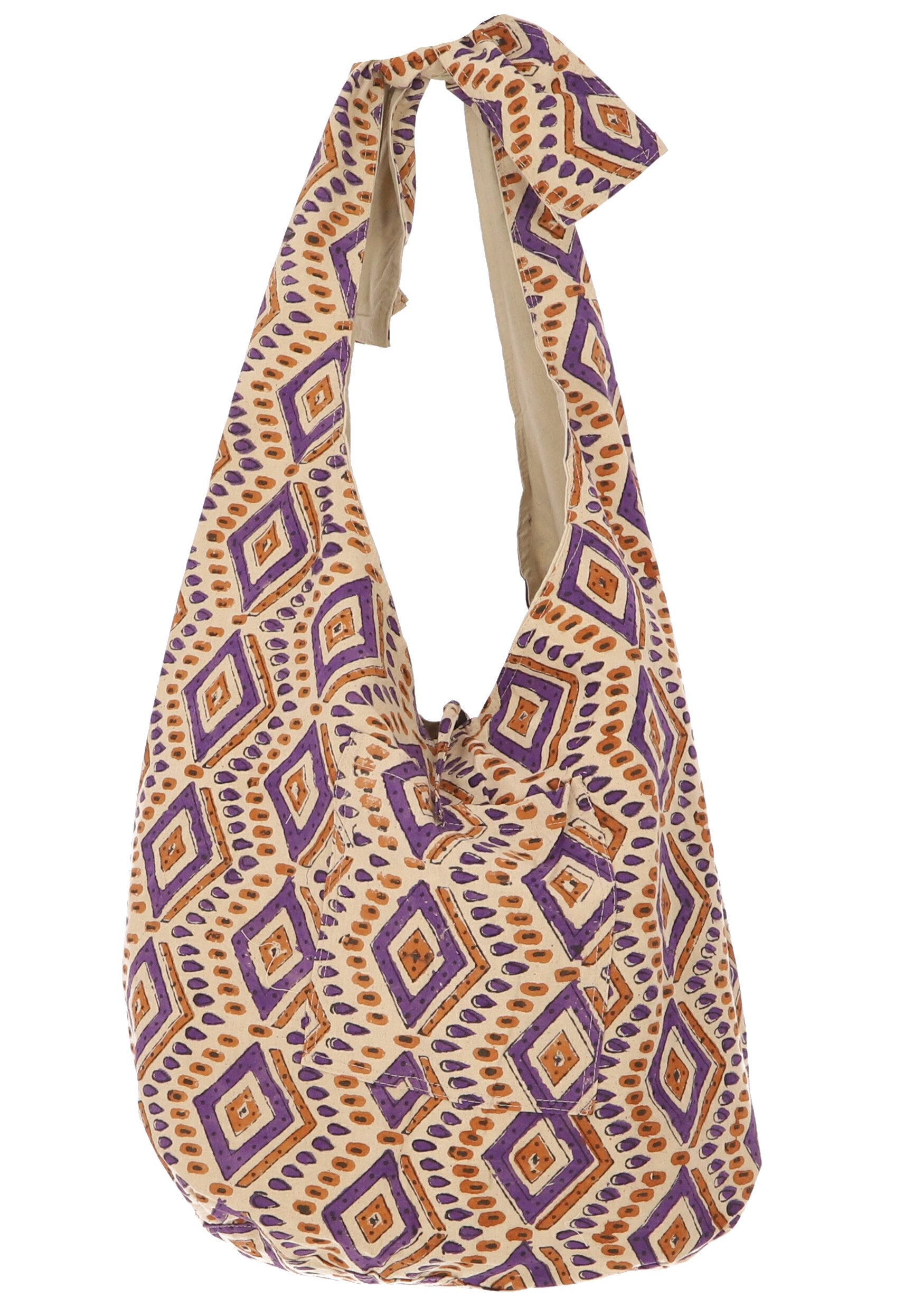 Guru-Shop Schultertasche Boho Umhängetasche, Blockdruck Schultertasche,..