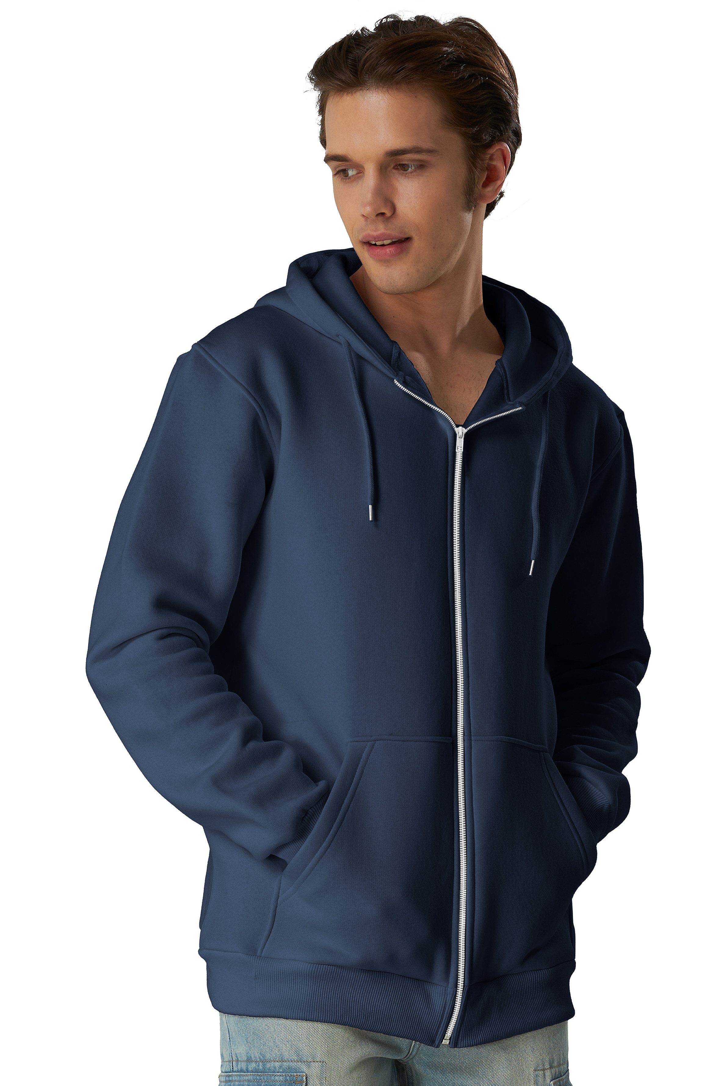 Hoodie Herren - Sweatshirt mit Reißverschluss Zipper Sweatjacke