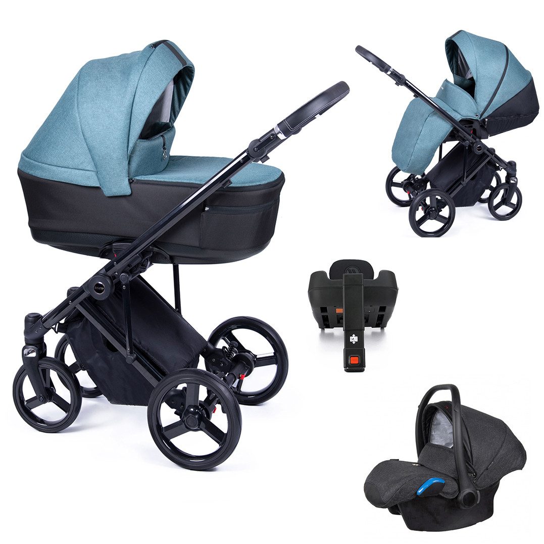 Kombi-Kinderwagen Fado 5 in 1 inkl. Sportsitz, Autositz, Iso und Zubehör in 10 Designs