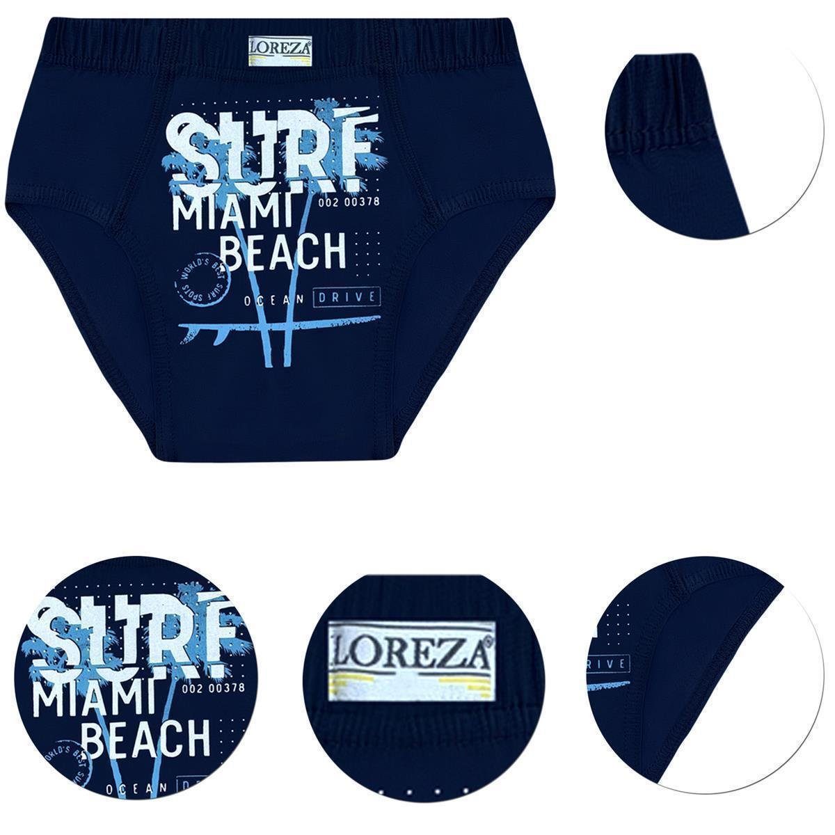 LOREZA Slip 10er Set Jungen Slips- Surf - Bunt (Set, 10-St)