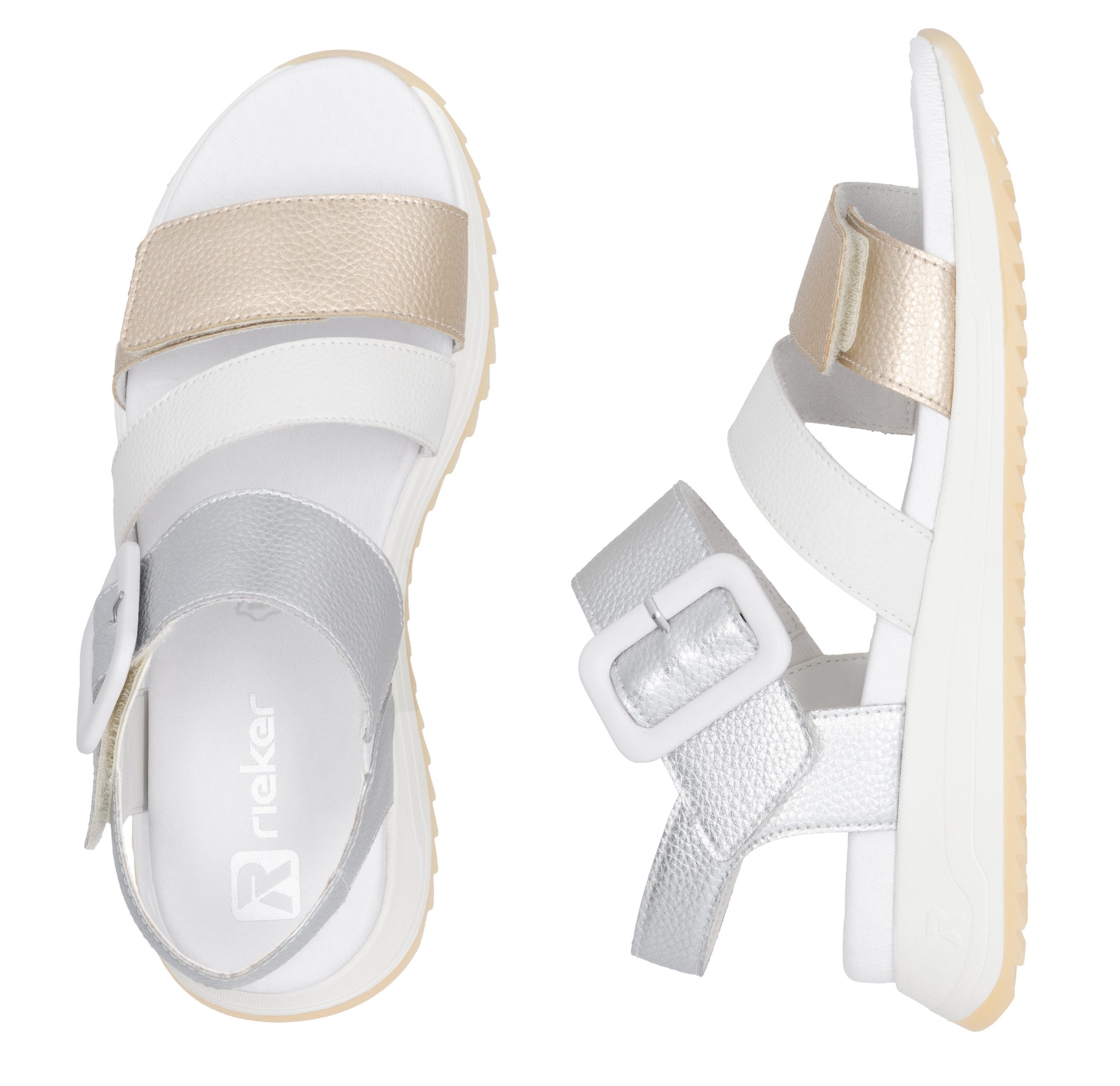 Rieker Sport Riemchensandale Sommerschuh, Klettschuh, Outdoorsandale mit weichem Fußbett