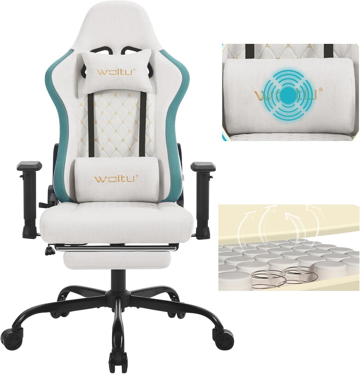 Woltu Gaming-Stuhl (1 St), ergonomisch, Kopfstütze, günstig online kaufen