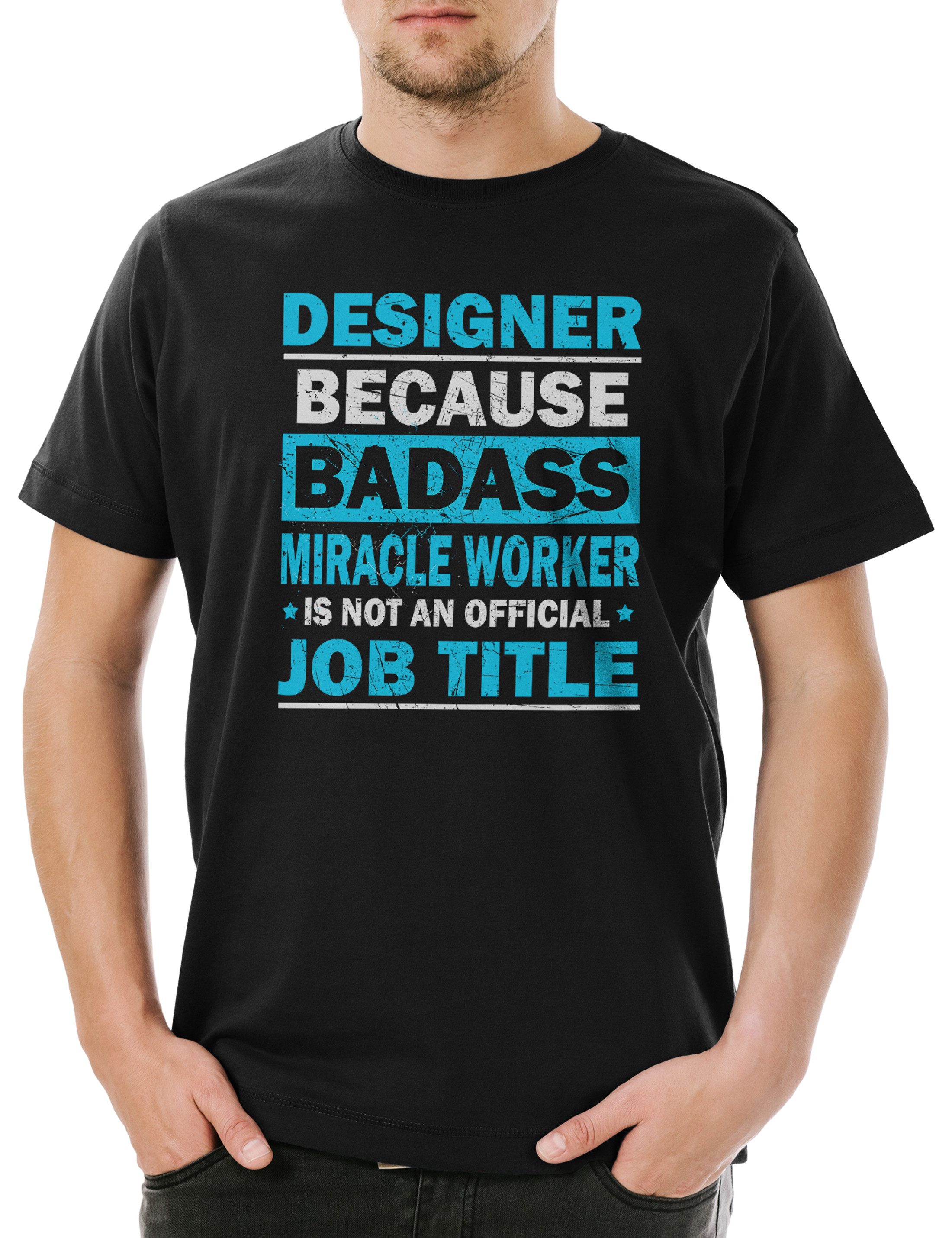 Urban Backwoods Print-Shirt Designer Herren T-Shirt Beruf Profession Grafik Web Badass Miracle (1-tlg) Worker Design Creative Art