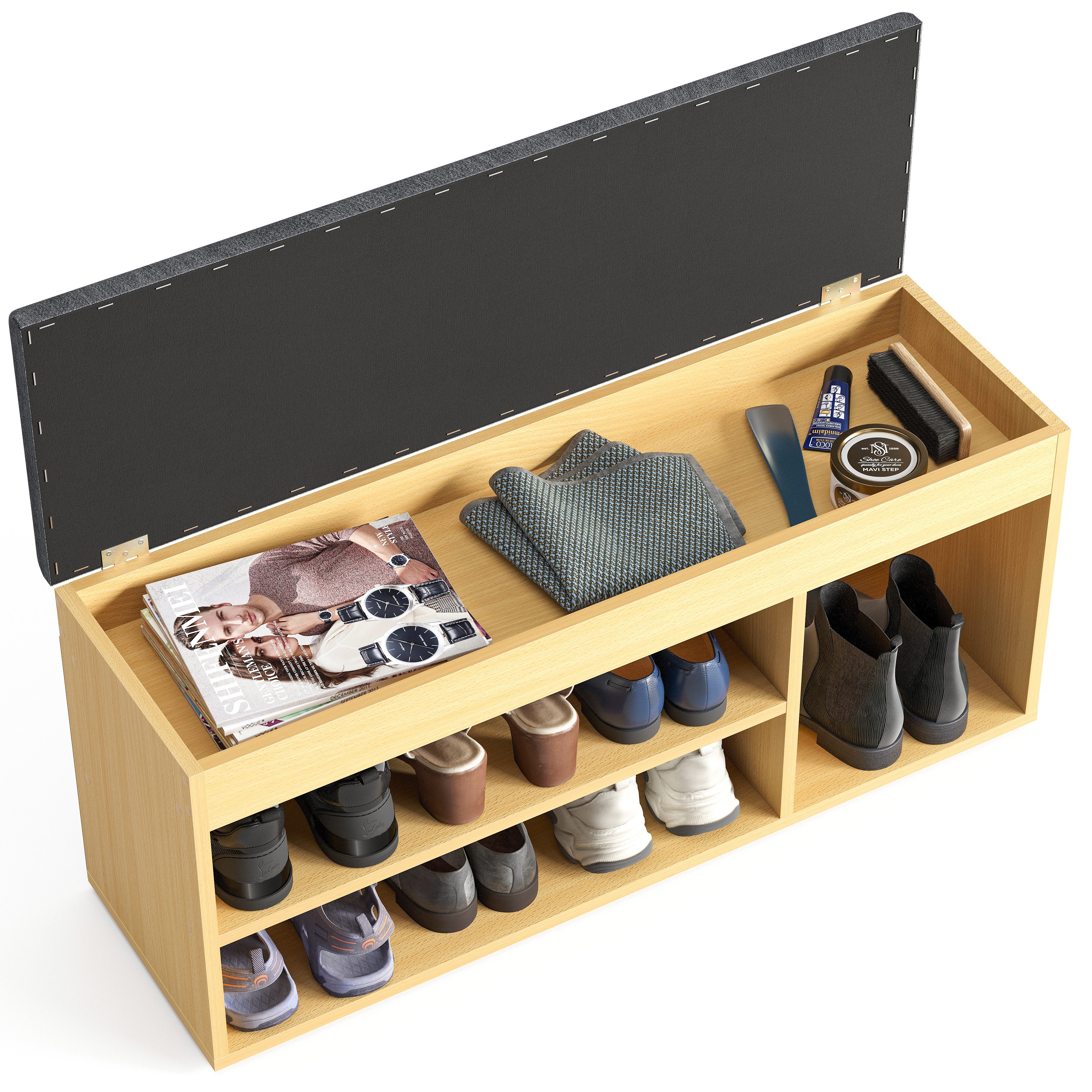 KOMTO Schuhbank Mit Sitzfläche Schuhregal Bank günstig online kaufen