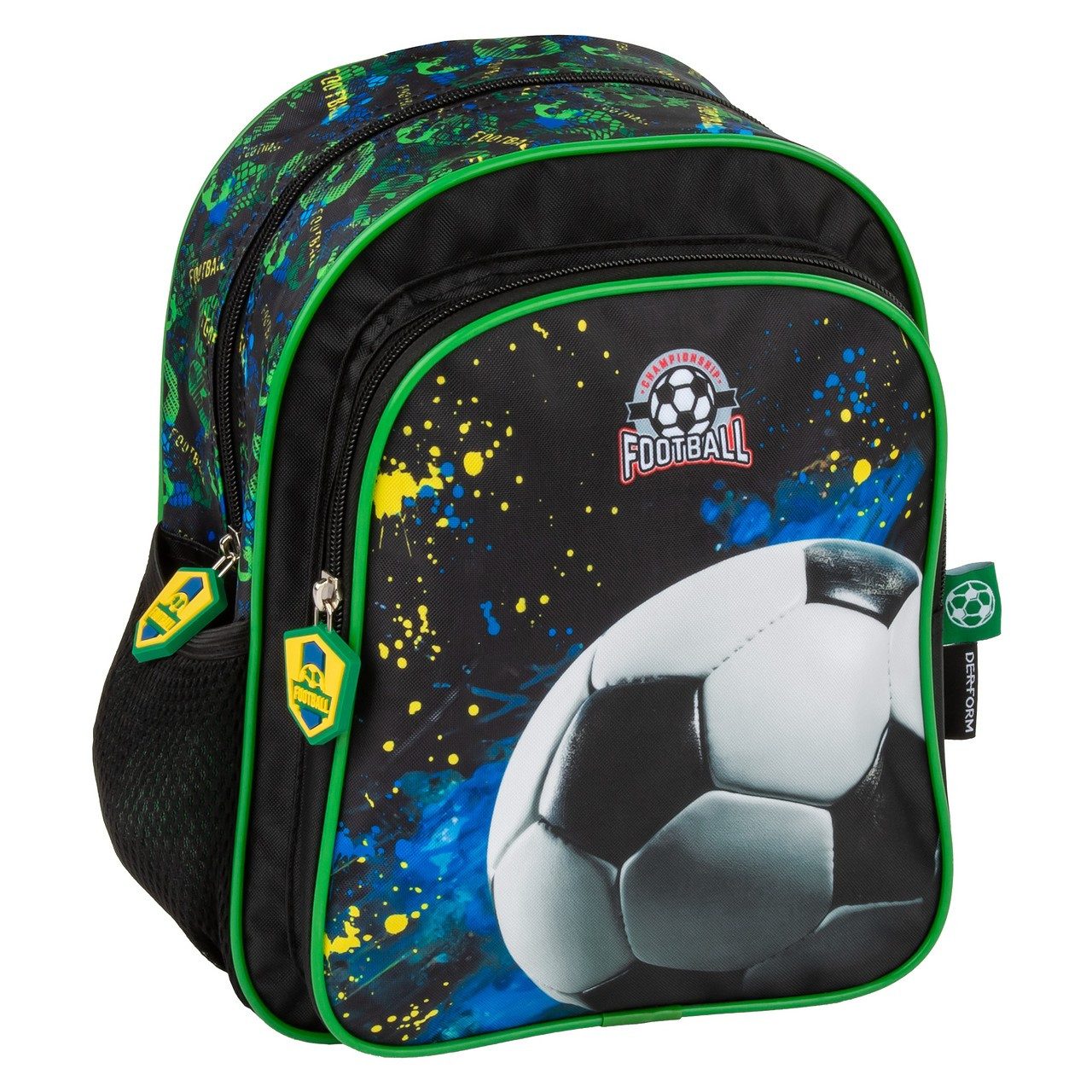 DERFORM Kinderrucksack Fussball Kinder Rucksack 28 cm Kindergarten Tasche Football