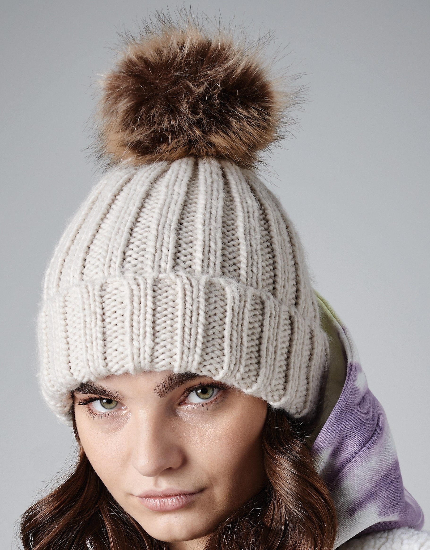 Beechfield® Bommelmütze Damen Wintermütze Mütze Strickmütze Abnehmbarer Bom günstig online kaufen