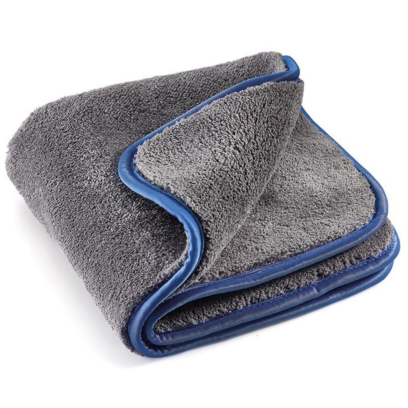 MEGA Clean Mikrofaser MEGA Flausch plus grau/blau 40x40cm Mikrofasertuch