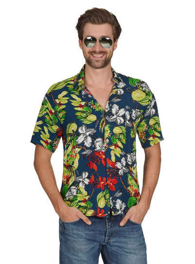 Metamorph T-Shirt Hawaiihemd Flower Lässiges Kurzarmhemd mit blümerantem Muster