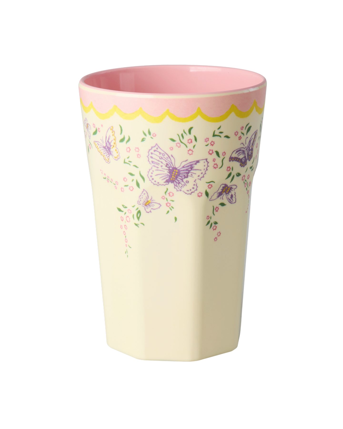 rice Becher Rice Melamin Großer Becher - Spreize deien Flügel Motiv Creme 400ml, 1-tlg., Melamin
