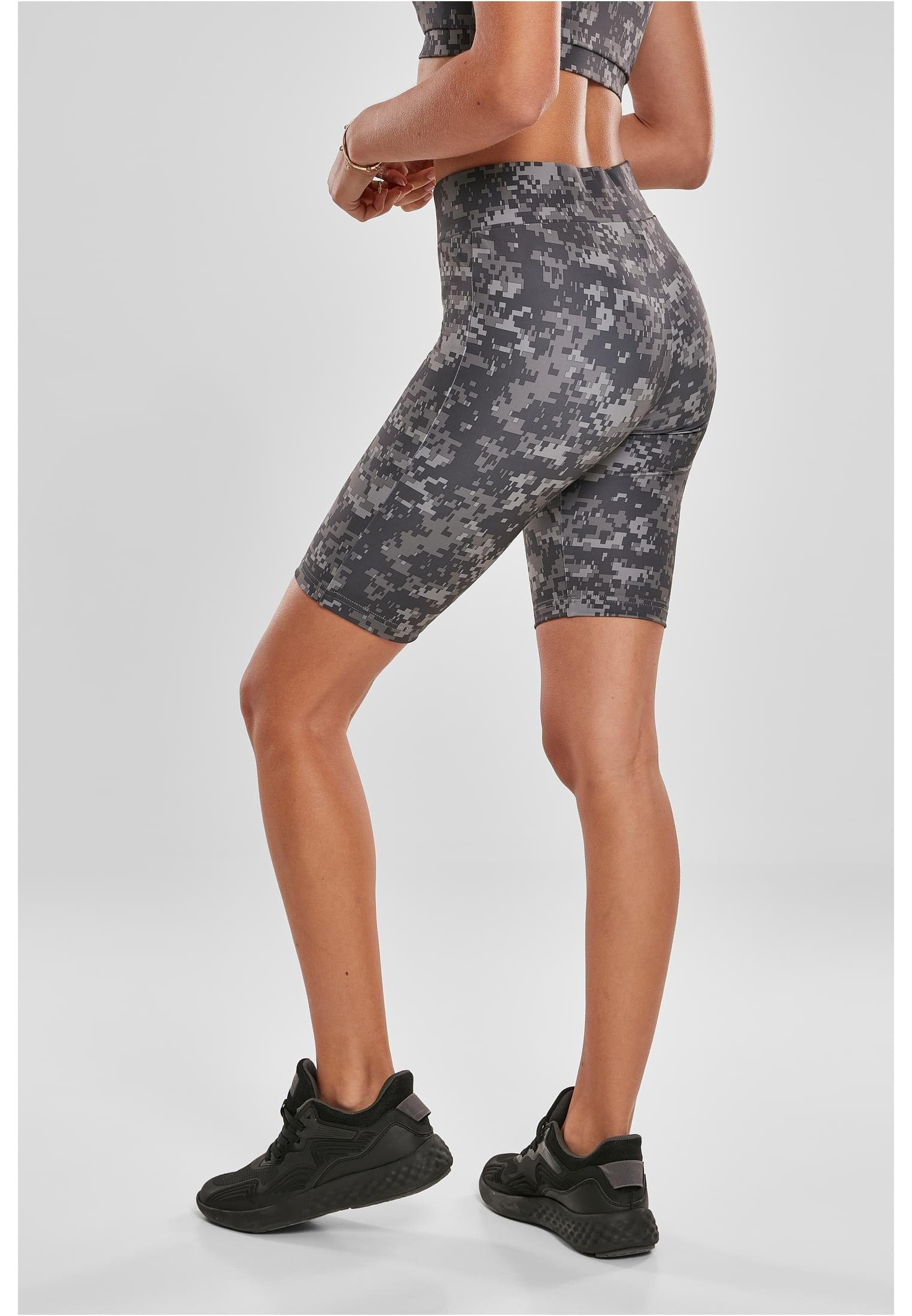 URBAN CLASSICS Stoffhose Damen Waist camo (1-tlg) Cycle darkdigital High Shorts Ladies Tech Camo