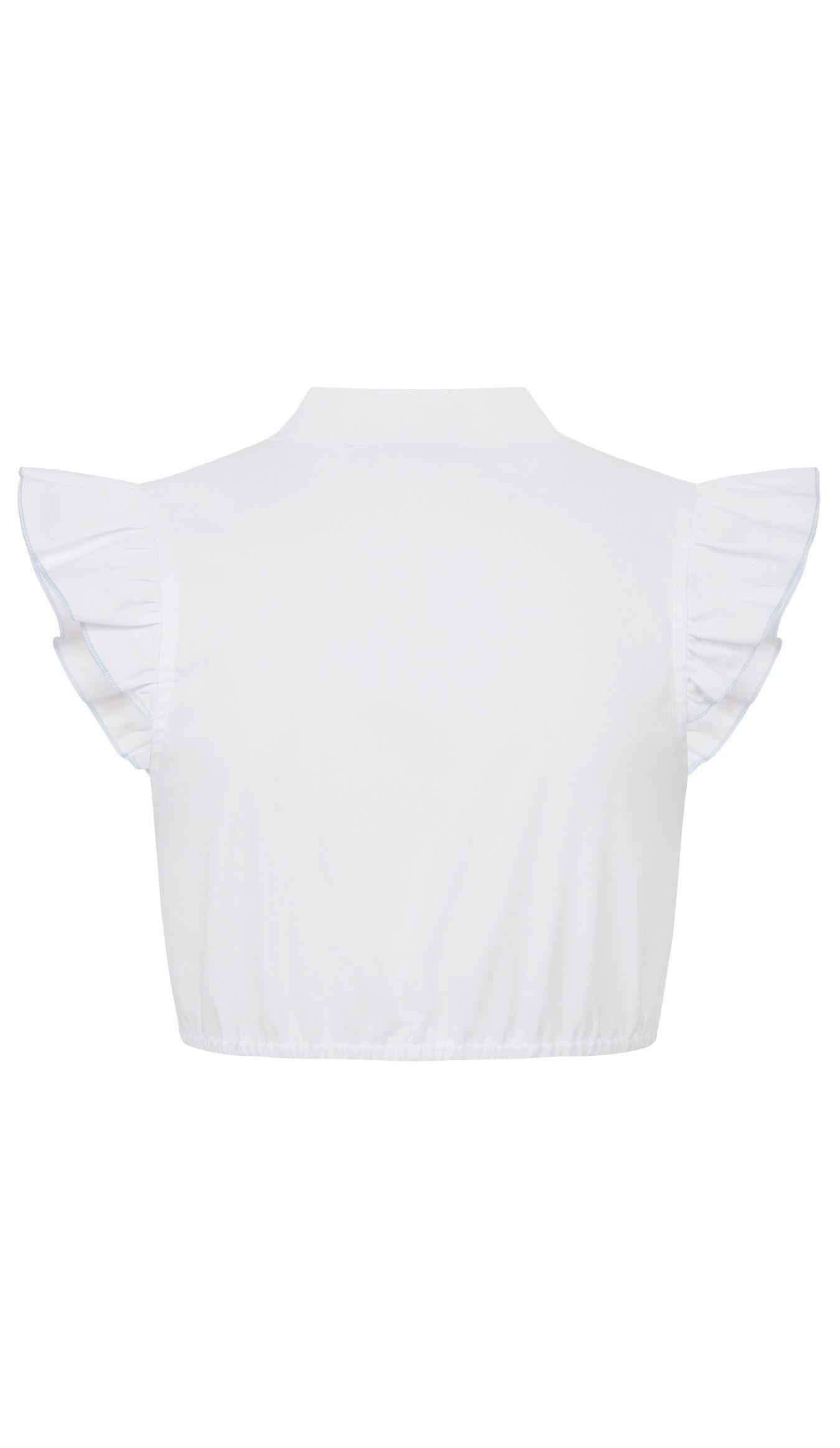 Nübler Dirndlbluse Dirndlbluse Carla Kurzarm in Weiß-blau von Nübler günstig online kaufen