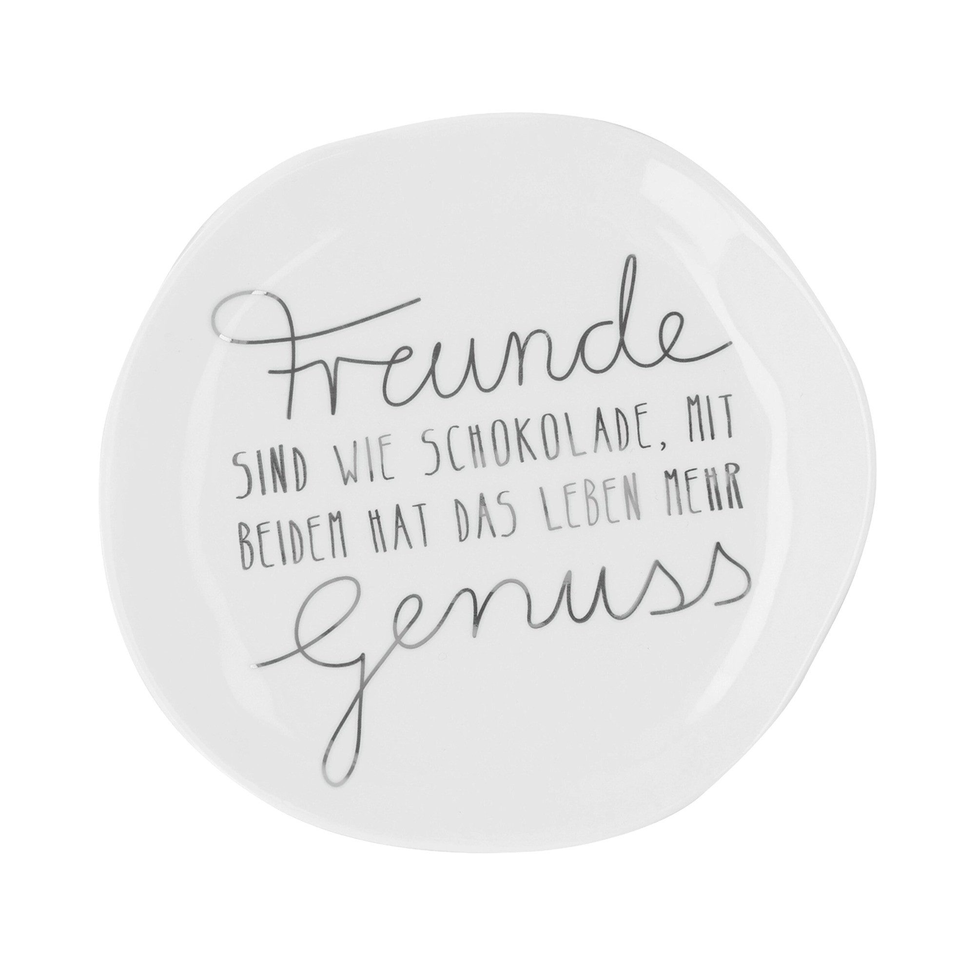 Räder Teller räder Mix & Match Kleiner Teller Freunde sind wie.. Porzellan Weiß