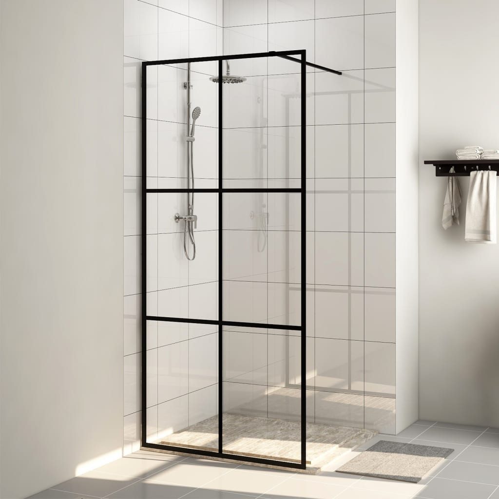 vidaXL Duschwand 90 x 195 cm Walk In Duschwand für Begehbare Dusche mit Klarem ESG Glas