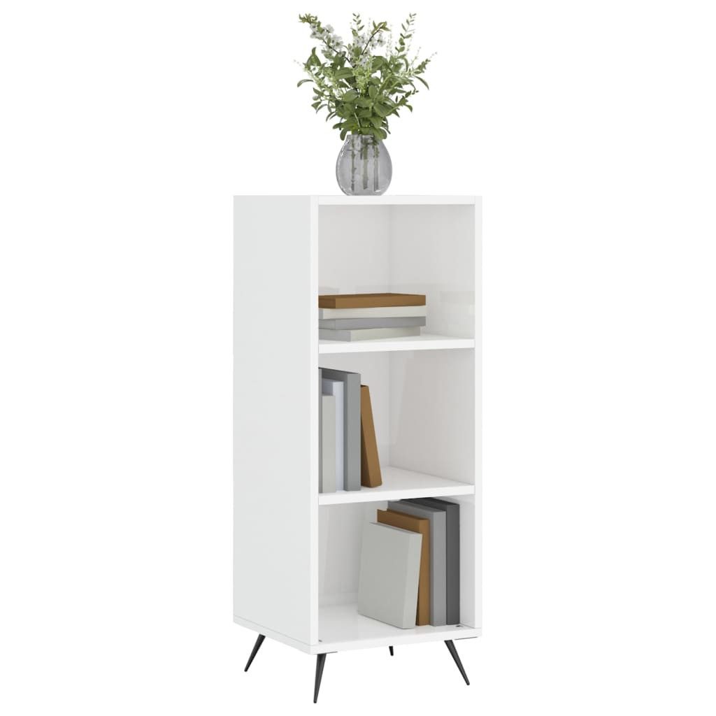 vidaXL Standregal Regalschrank Hochglanz-Weiß 34,5x32,5x90 cm Holzwerkstoff günstig online kaufen