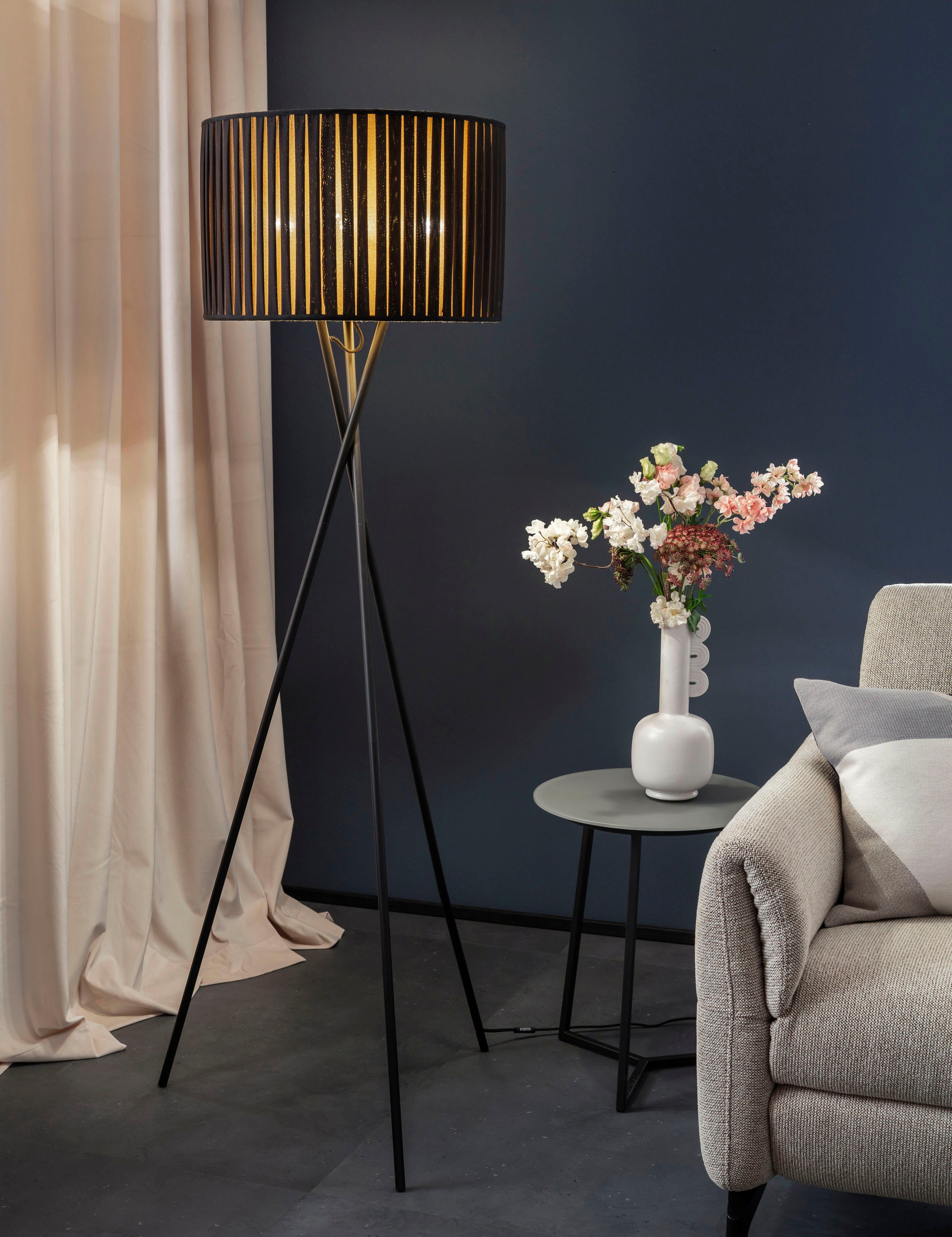 SCHÖNER WOHNEN-Kollektion Stehlampe Crease, ohne Leuchtmittel, günstig online kaufen