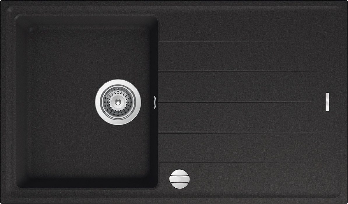 Victory Granitspüle Granitspüle Victory S780.20 - black, ab 45er Unterschrank, 78 x 50 cm