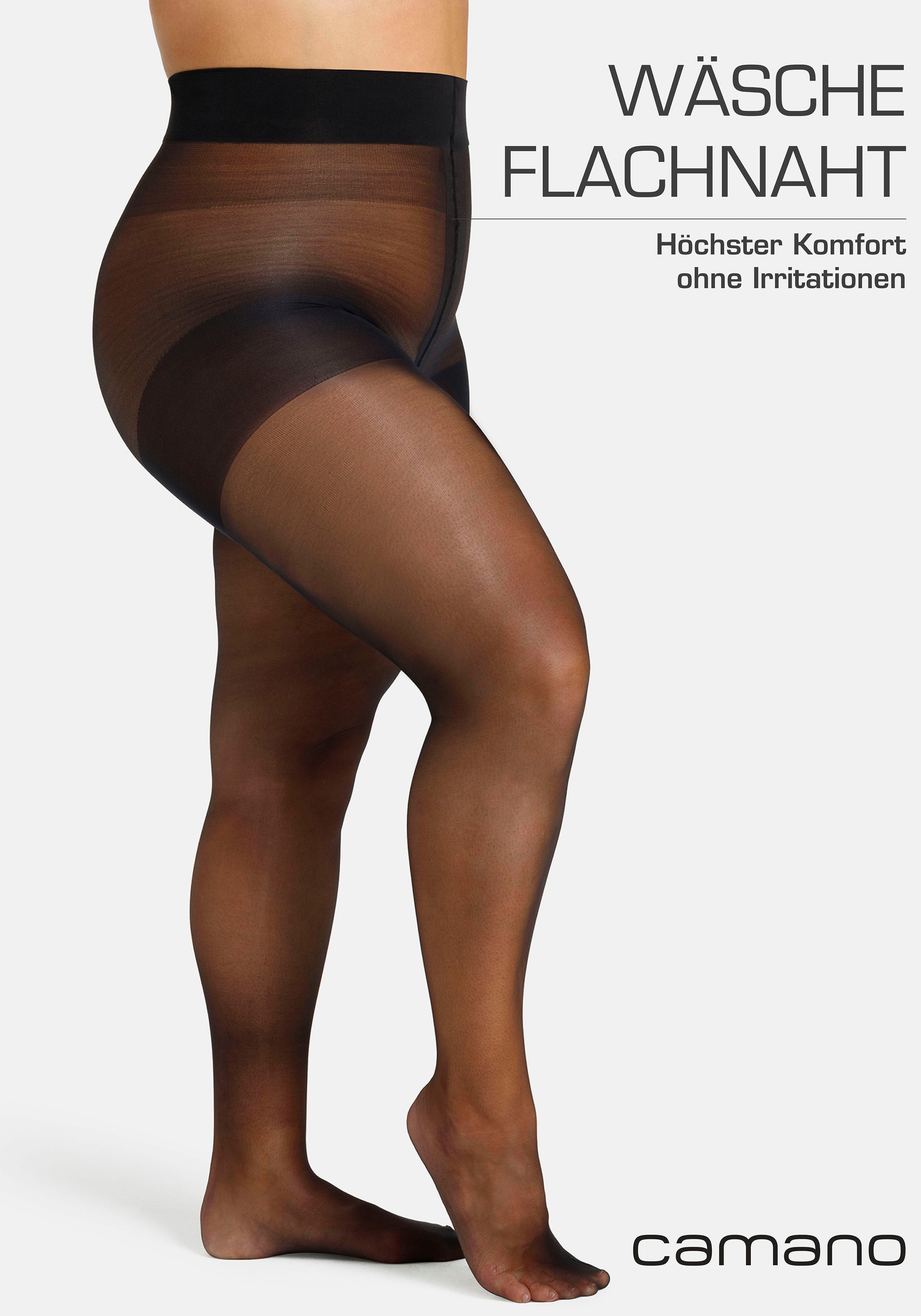 Camano Feinstrumpfhose fine curvy 20 DEN Curvy-Tights, extra breiter Bund, Matt-Look