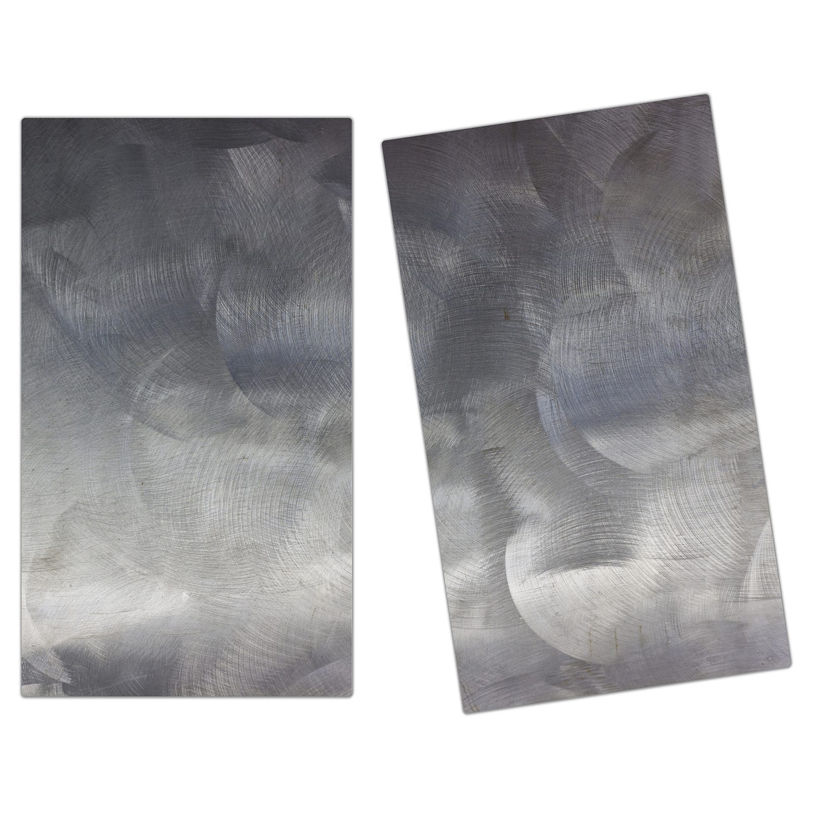Primedeco Herd-Abdeckplatte Herdabdeckplatte Spritzschutz aus Glas Zerkratzte Stahlplatte, Glas, (2 tlg)