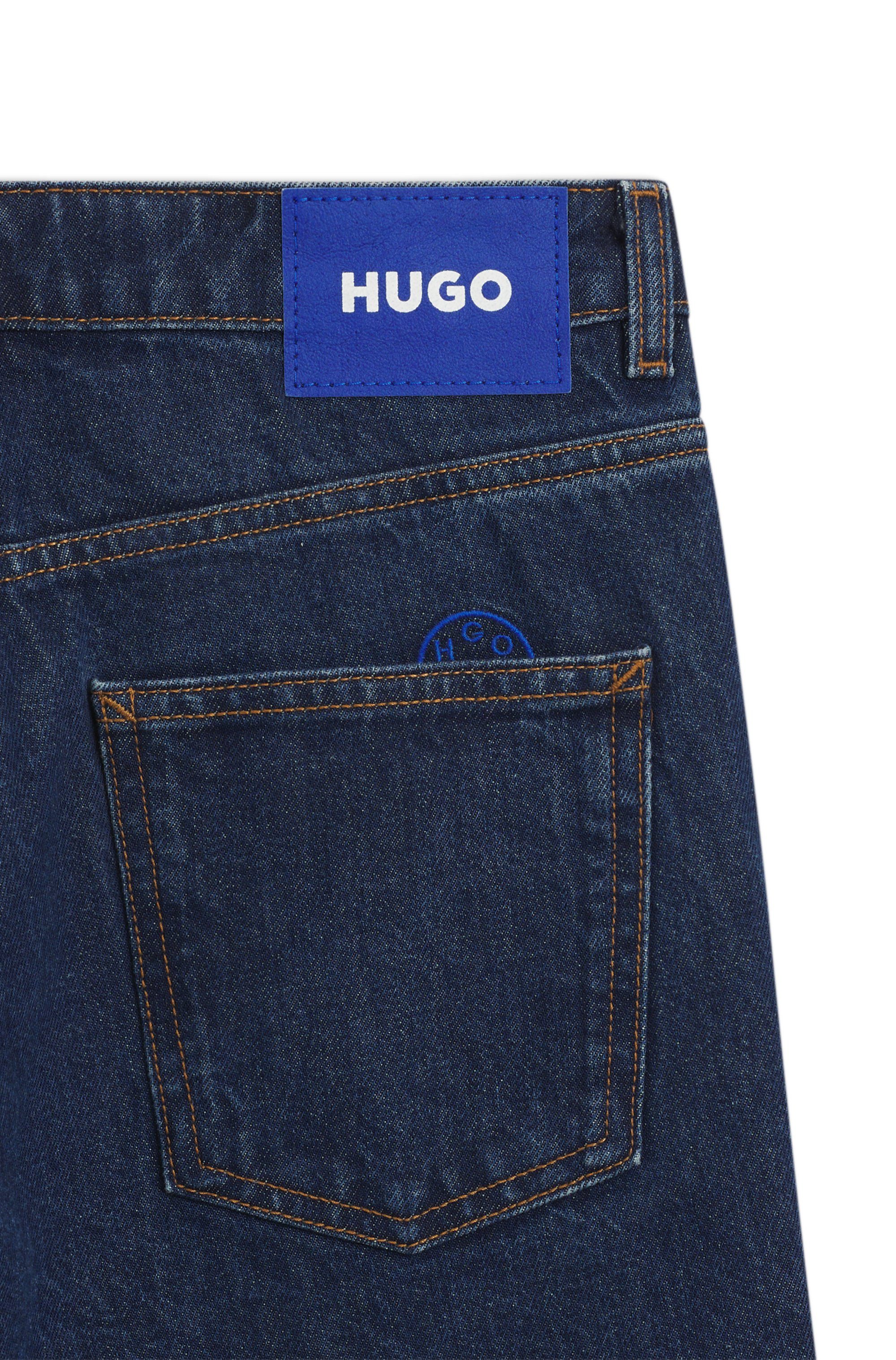 HUGO Relax-fit-Jeans Leni mit charakteristischer Stickerei