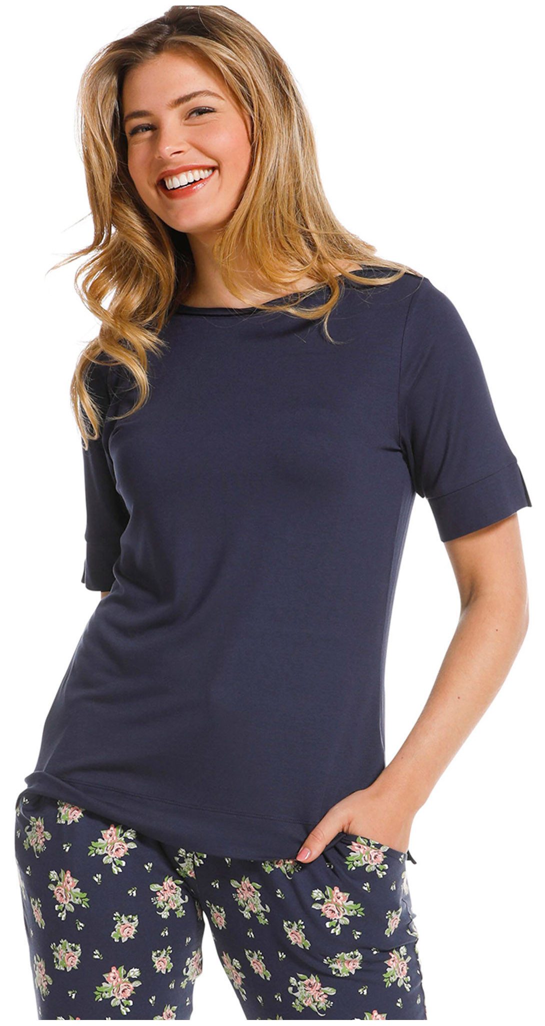 Pastunette Pyjamaoberteil Damen Pyjama Shirt (1-tlg) günstig online kaufen