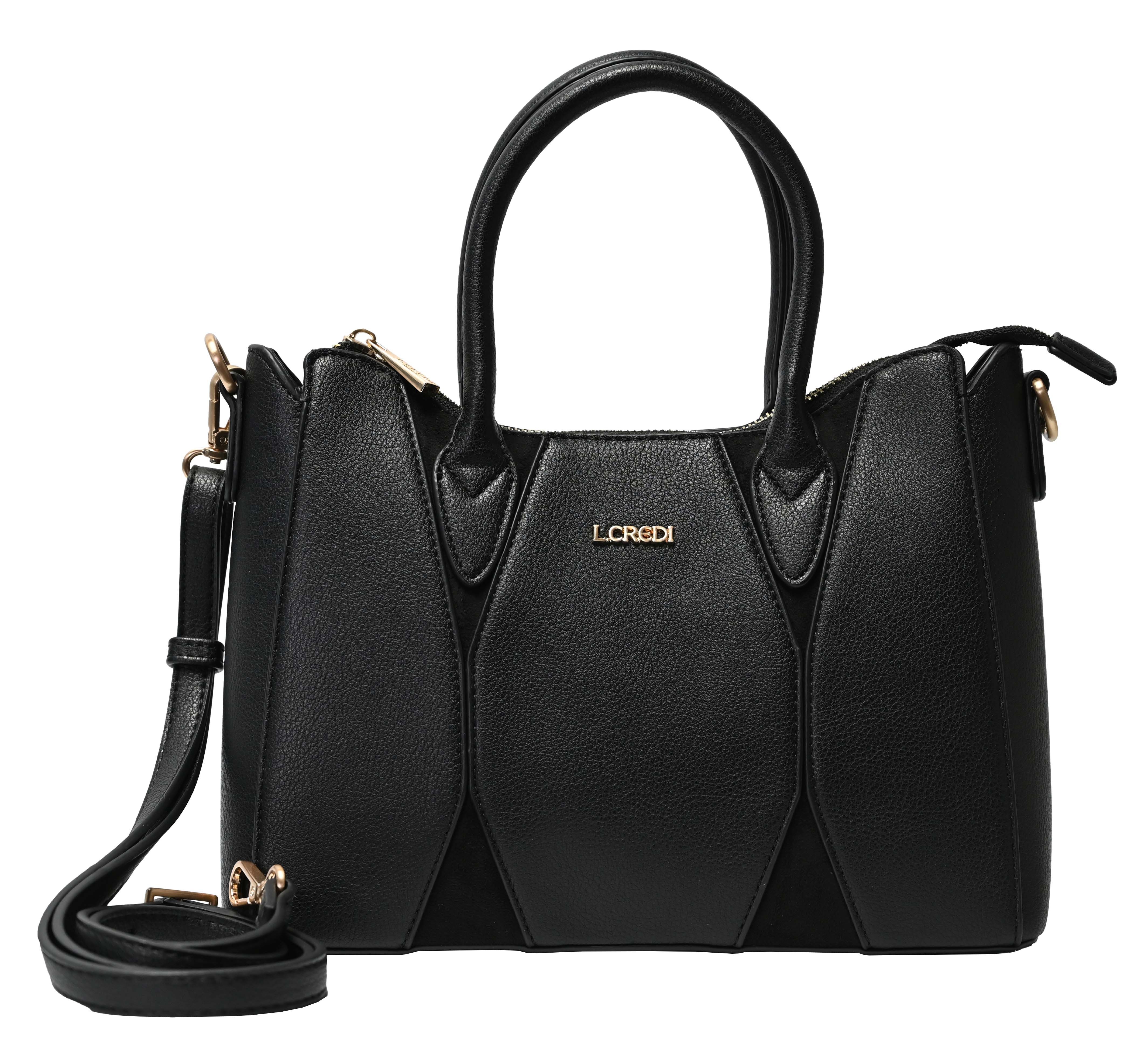 L. CREDI Henkeltasche L.CREDI Damen-Henkeltasche Rahja schwarz