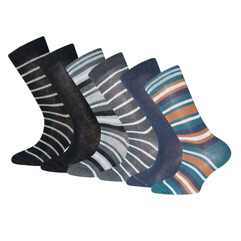 Ewers Socken Socken Ringel/Uni (6-Paar)