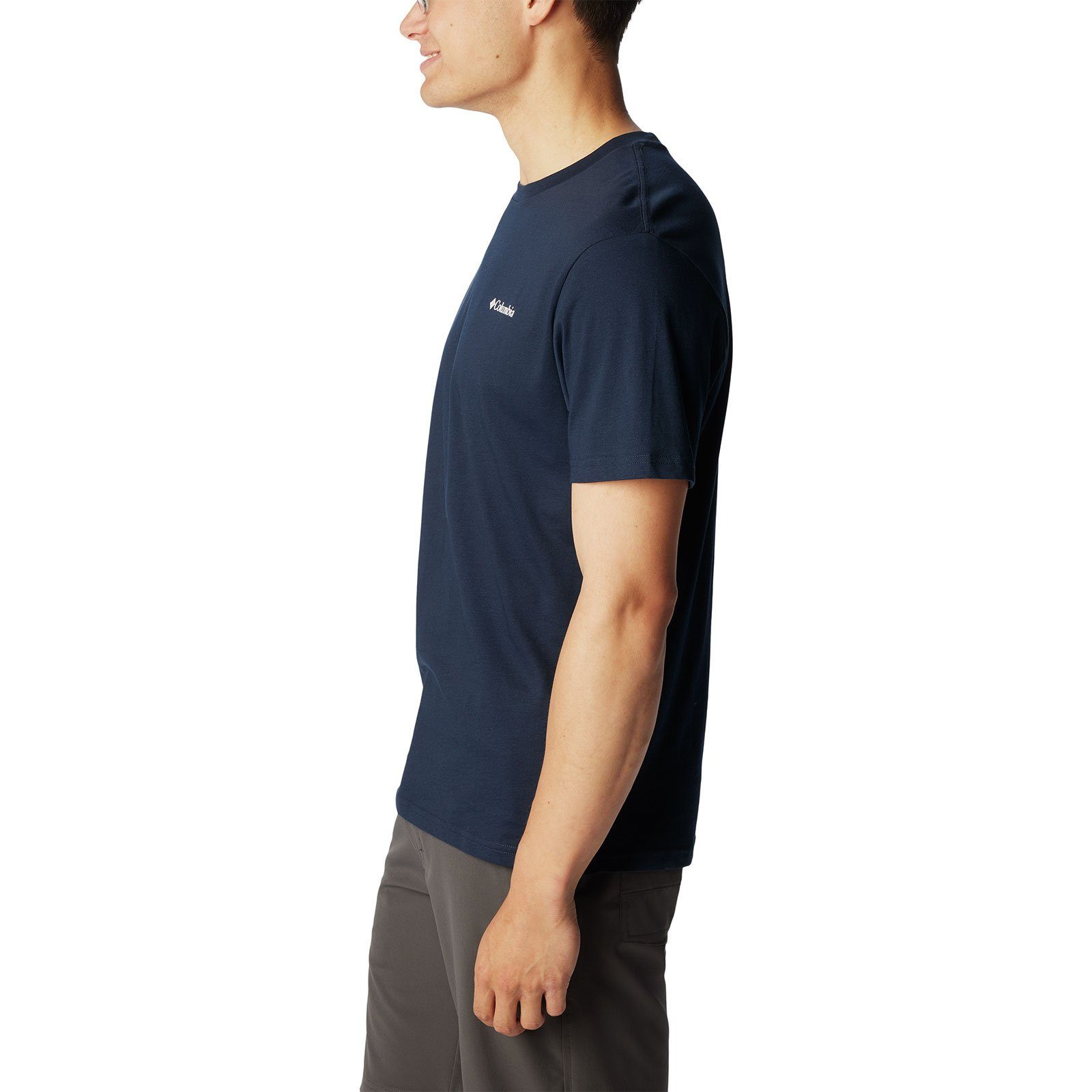 Rundhalsausschnitt Kurzarmshirt navy Columbia mit Basic Logo™ 474 T-Shirt