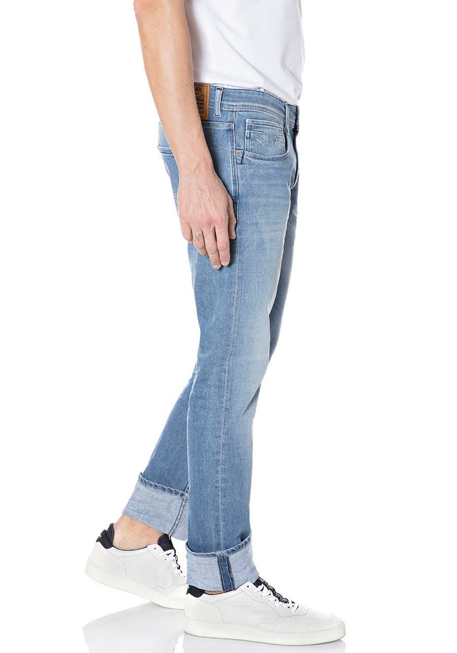 blue Tapered-fit-Jeans Replay Rocco light