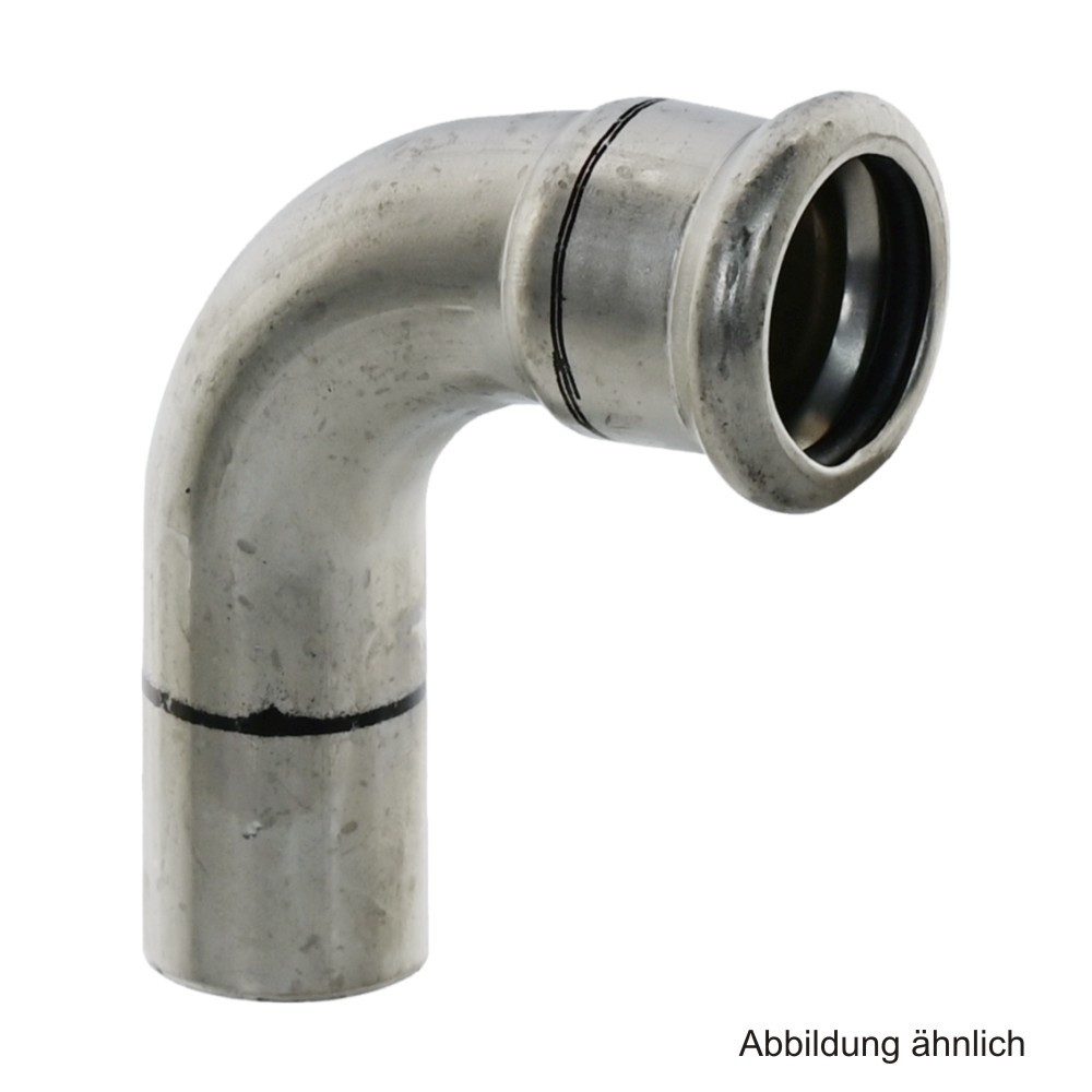 VSH Wasserrohr VSH XPress Edelstahl 304, R2411 Bogen 90° I-A, 54 mm