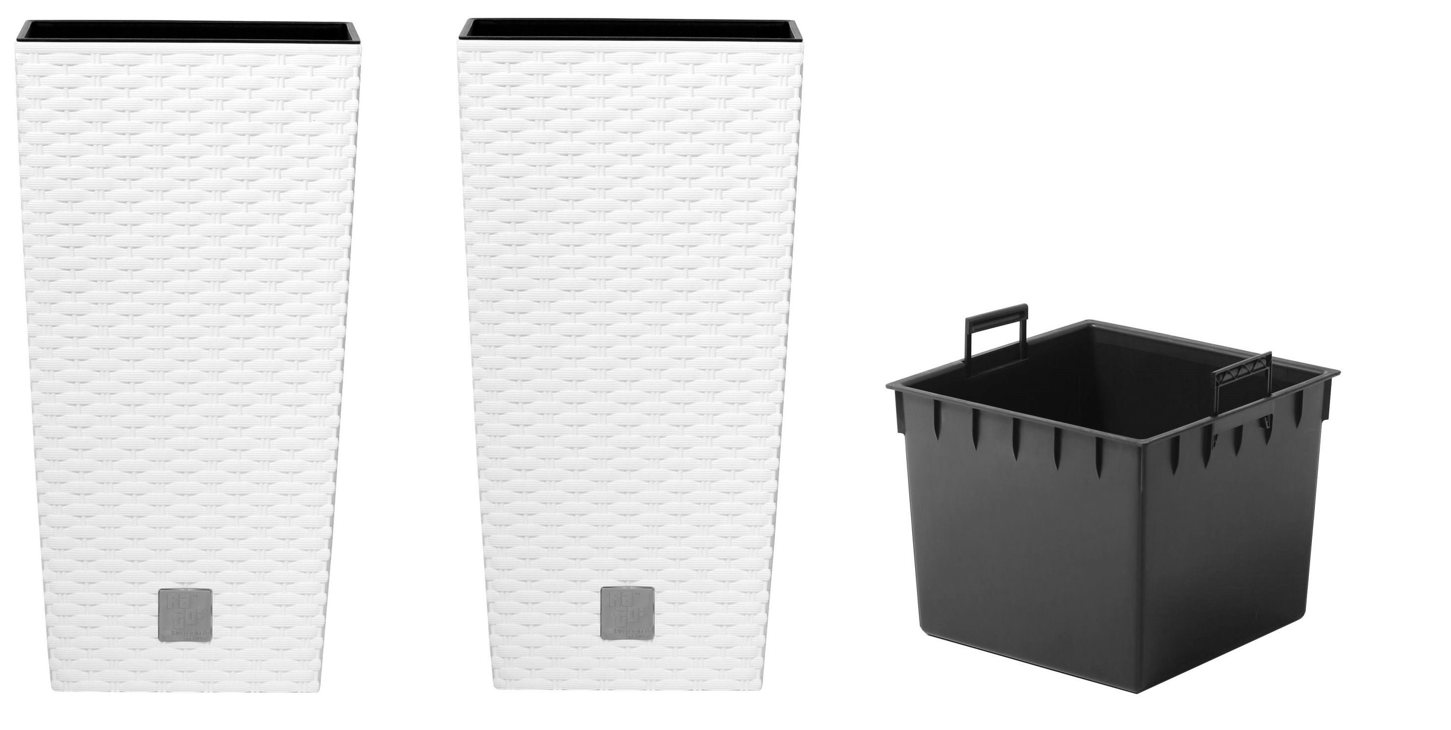 dynamic24 Pflanzkübel (2 St), in Rattan-Optik günstig online kaufen