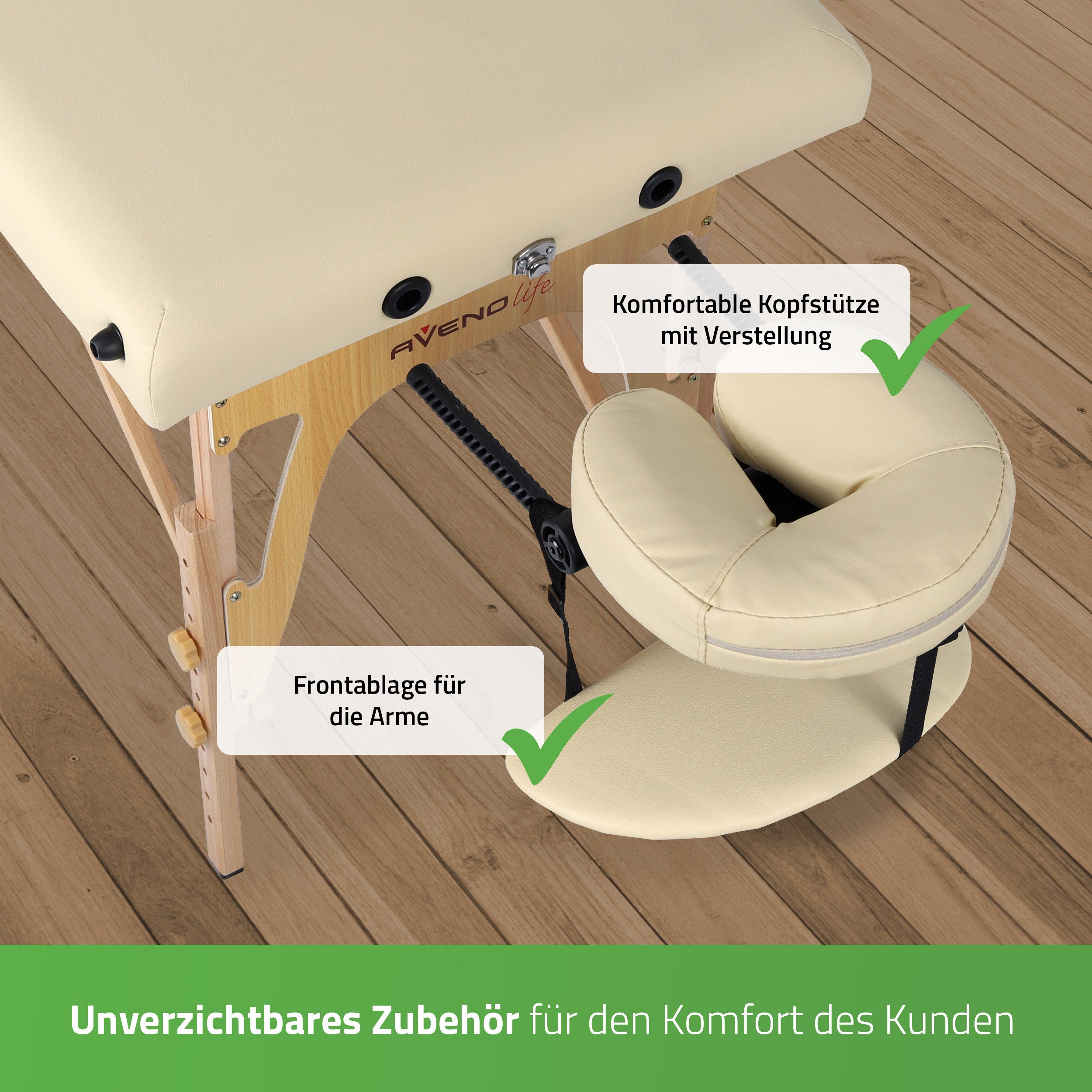 Habys Massageliege Sonia 2 Zonen Massagetisch Klappbar, Kosmetikliege Ultralight