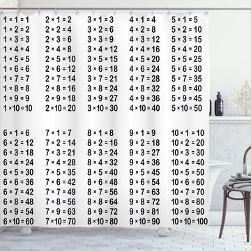 Abakuhaus Duschvorhang Moderner Digitaldruck mit 12 Haken auf Stoff Wasser Resistent Breite 175 cm, Höhe 180 cm, Lehrreich Mathematik Algebra