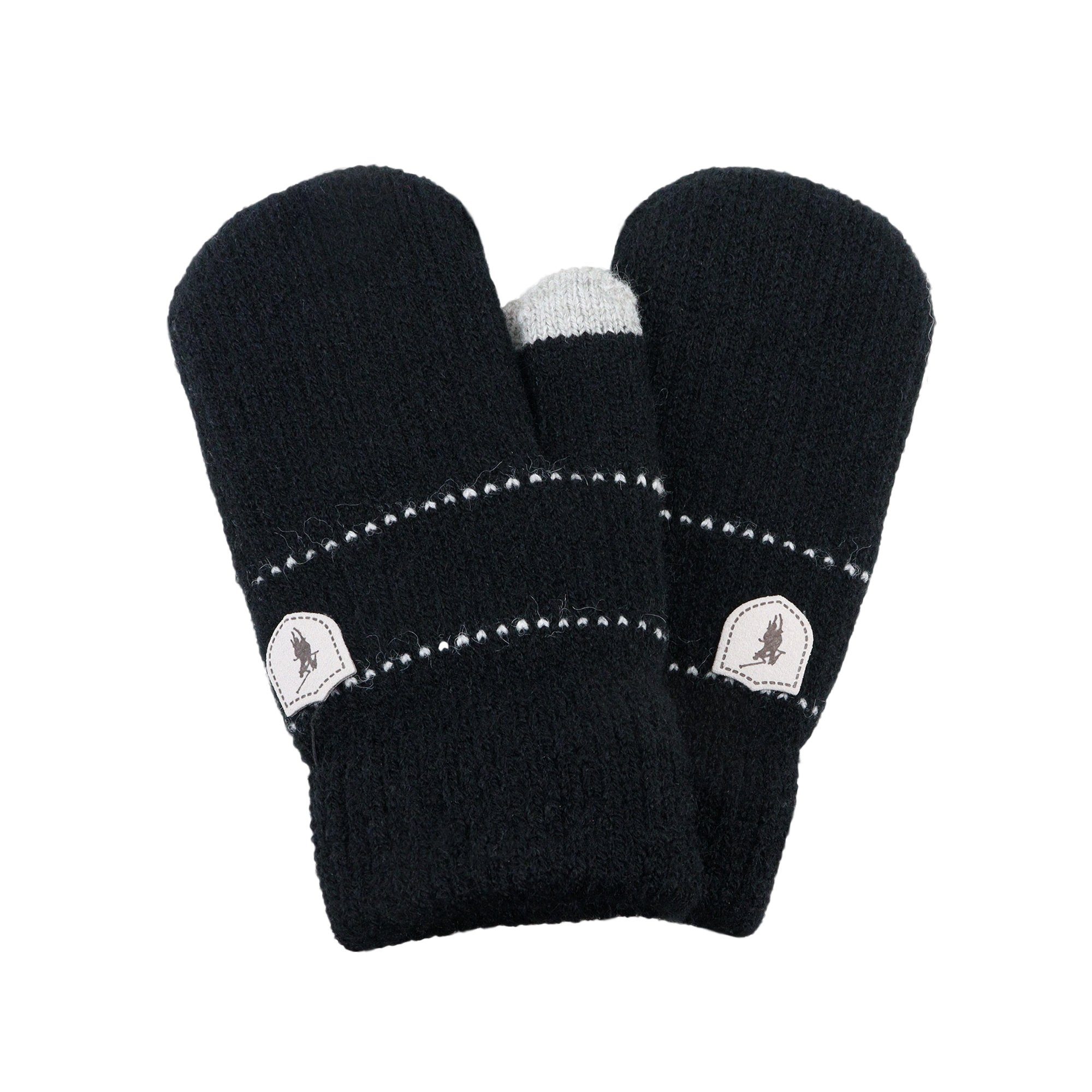Handschuh schwarz ZEBRO Strickhandschuhe